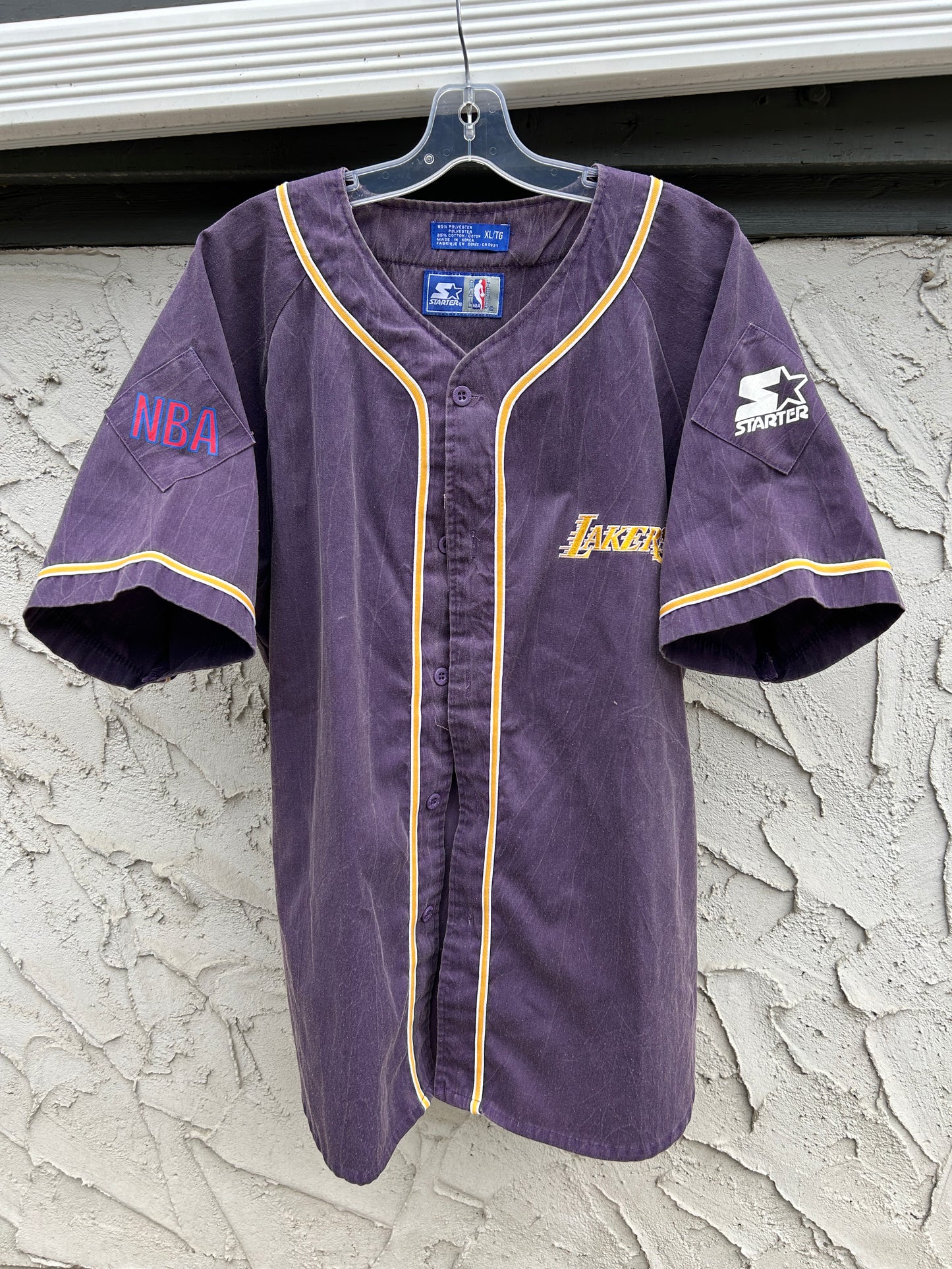 Vintage Starter LA Lakers Baseball Jersey (XL)