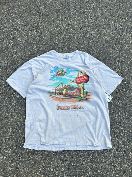 Vintage 1994 Single Stitch Flintstones RocDonalds Tee (XL)