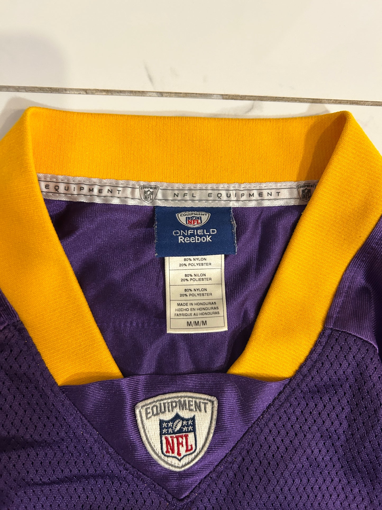Reebok Cropped Vikings Favre Jersey (M)
