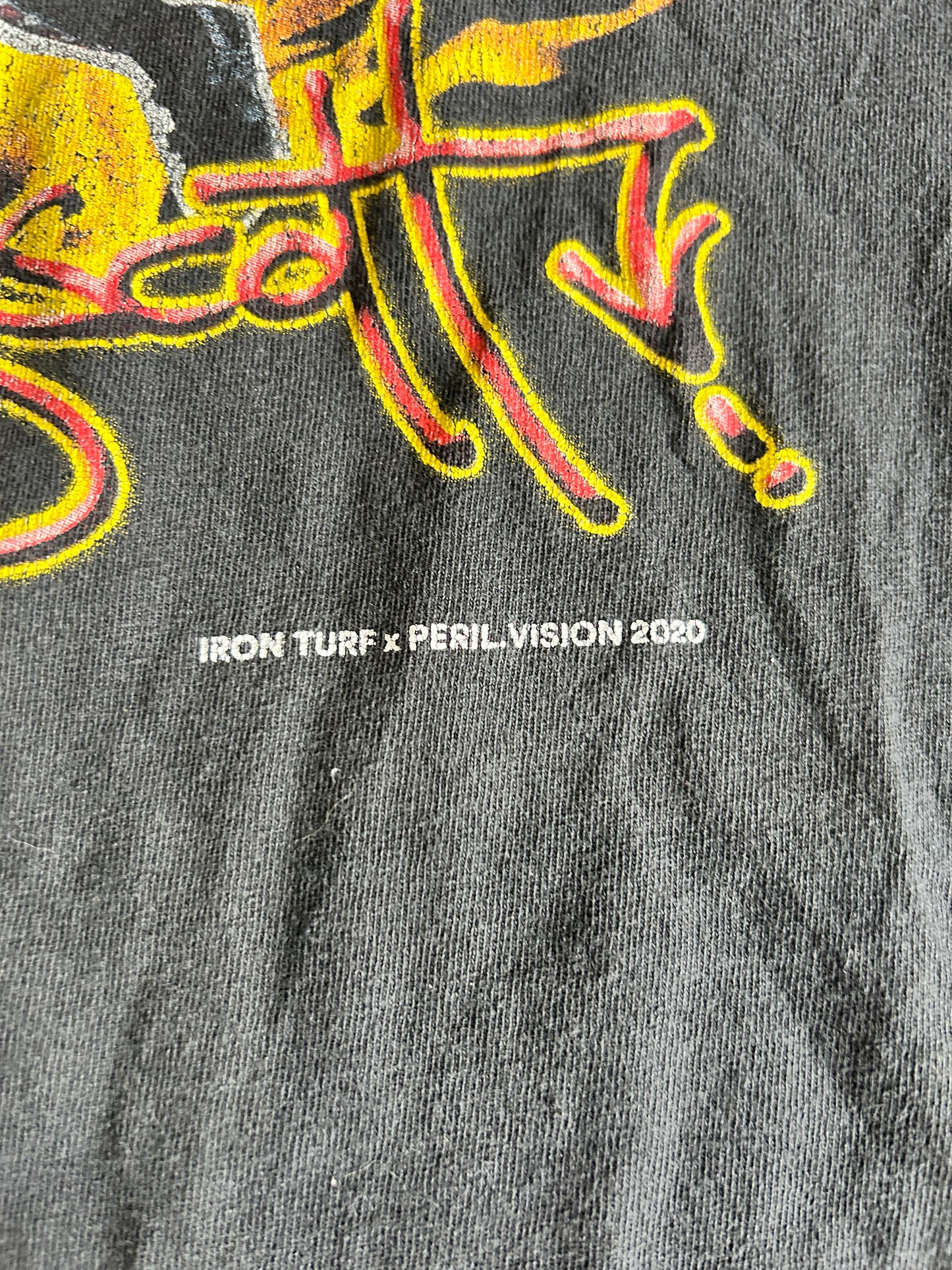 Travis Scott 2020 Iron Turf x Peril Vision Faded Tee (L)