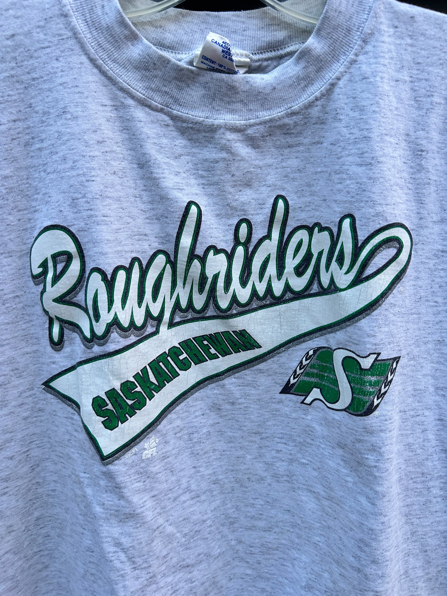 Vintage Saskatchewan Roughriders Cutoff Tee (L)