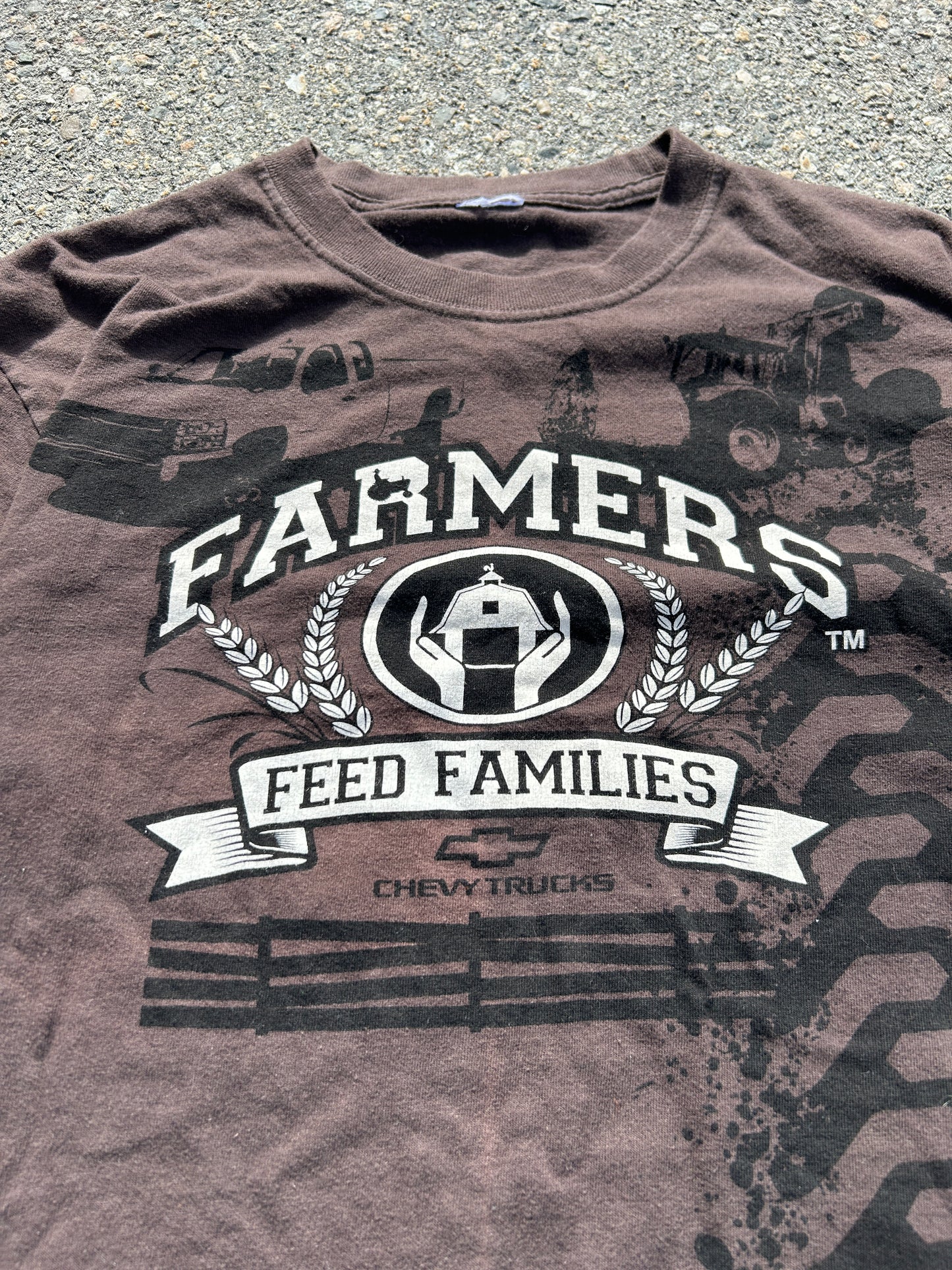 Vintage 2005 Brown Chevy Farmers Tee (L)