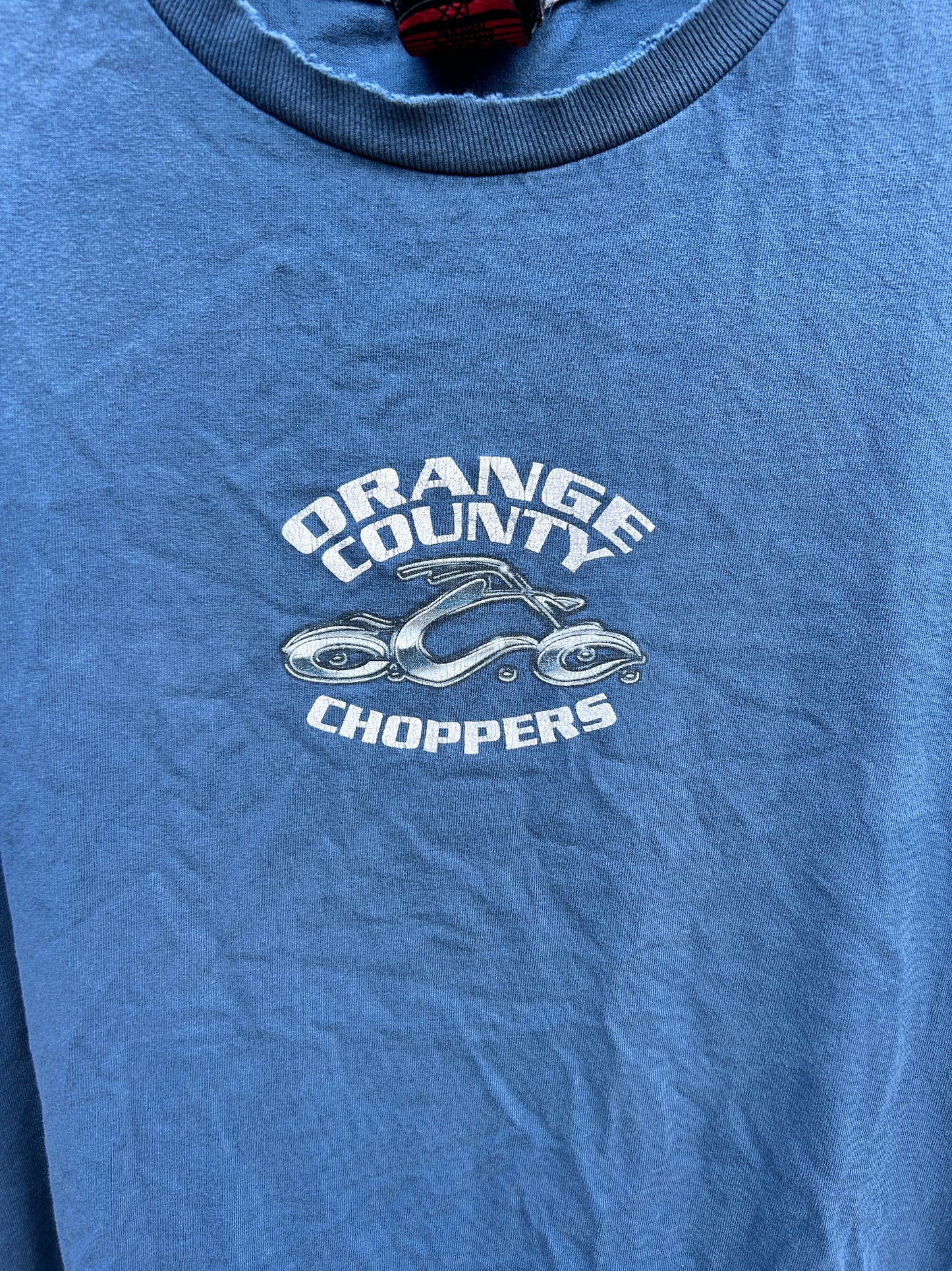 Vintage Faded Blue Orange County Choppers Tee (2XL)