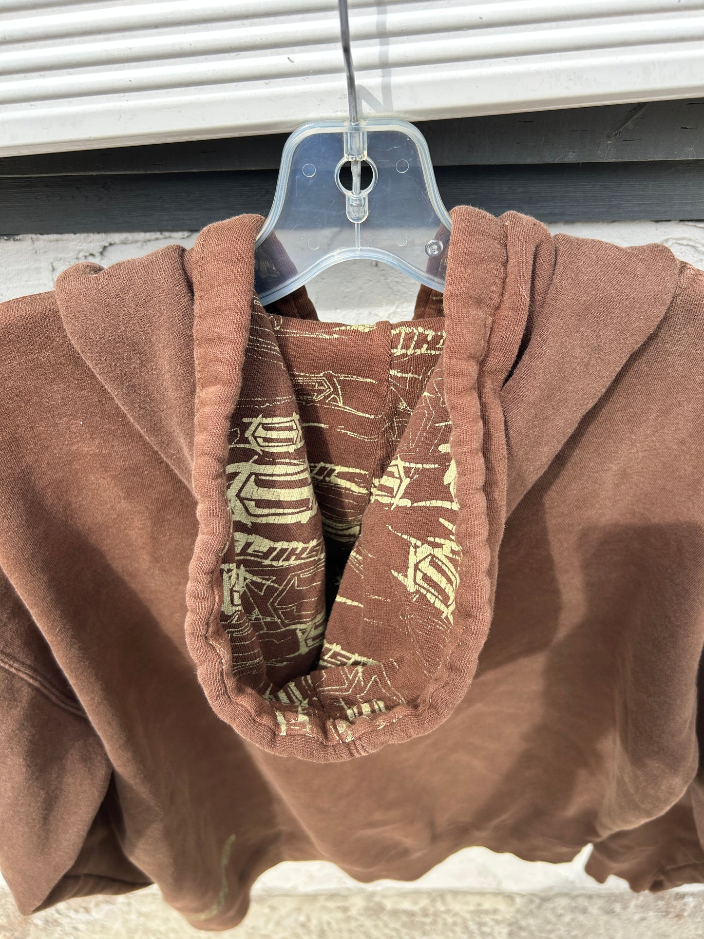 Y2K Brown Shift Zip Hoodie (L)