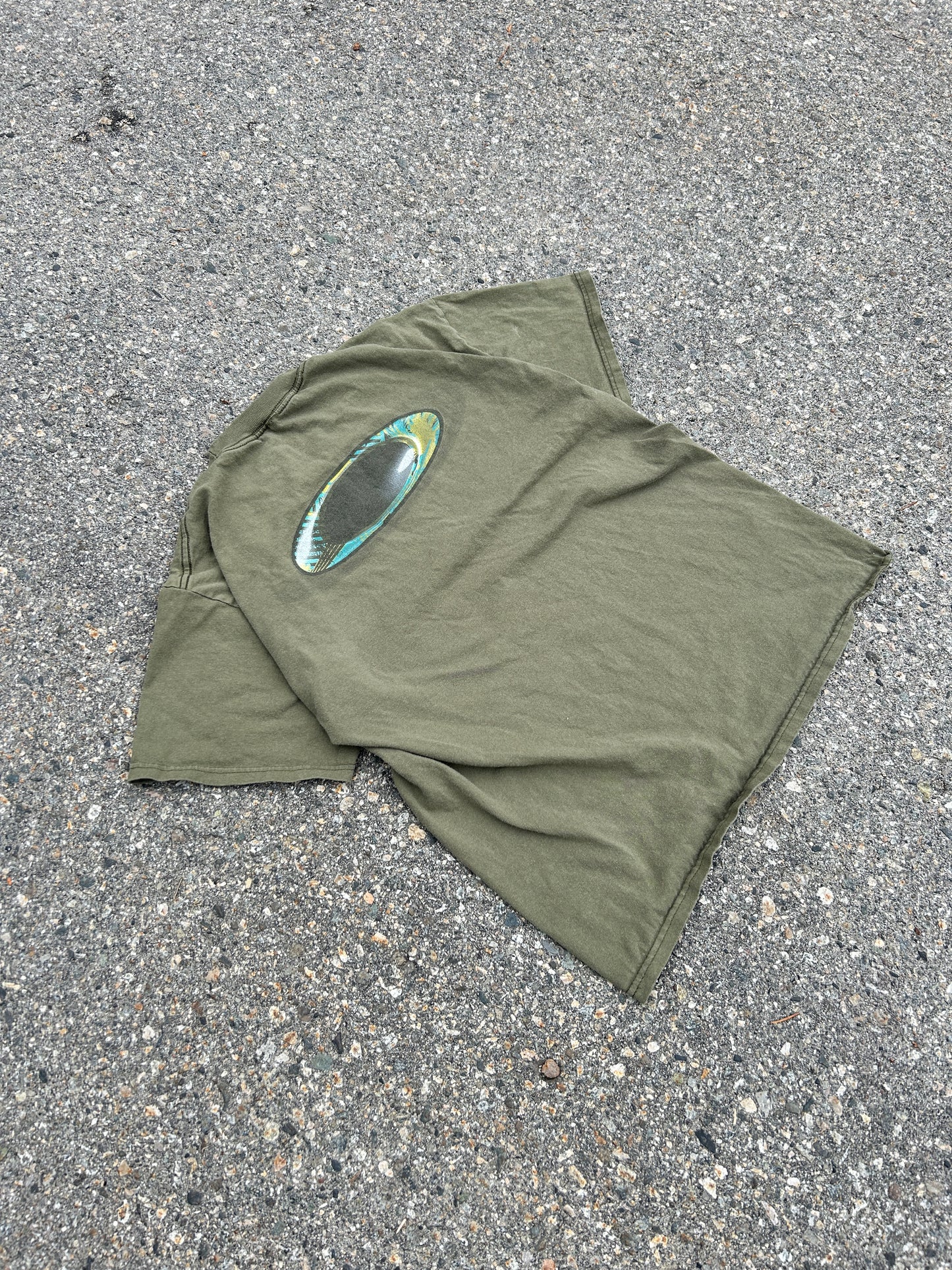 Y2K Olive Green Oakley Tee (M)