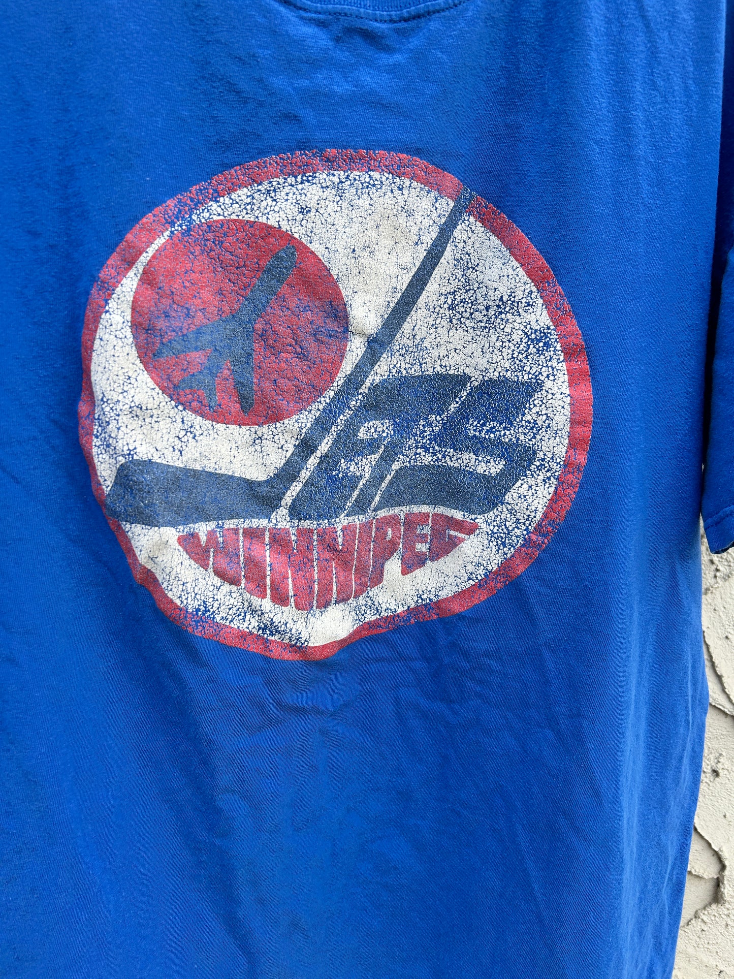Blue Faded Winnipeg Jets Tee (L)