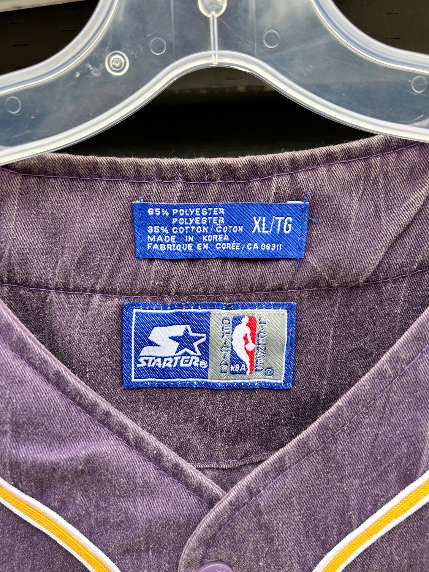Vintage Starter LA Lakers Baseball Jersey (XL)