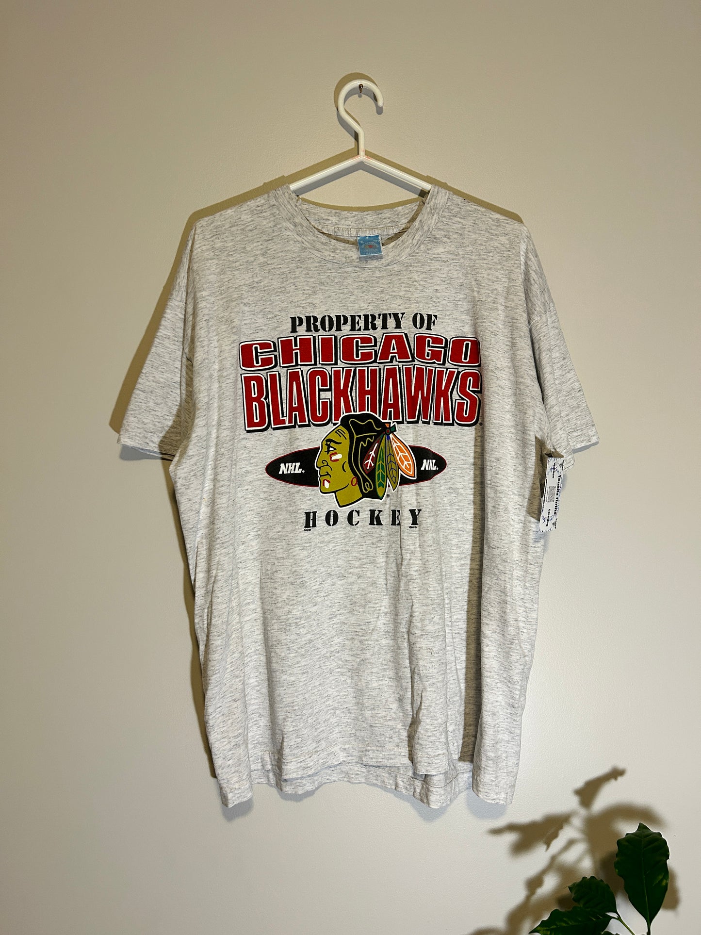 Vintage Chicago Blackhawks Single Stitch Tee (XL)