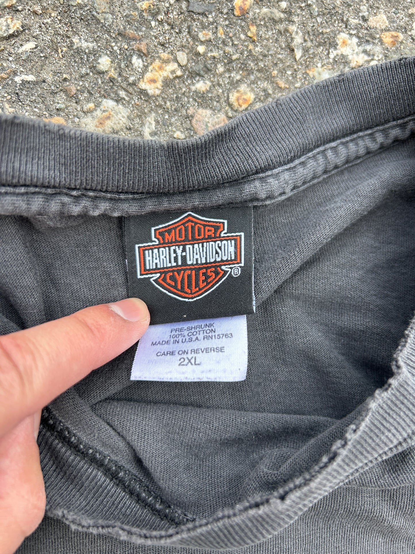 Vintage Faded Harley Wolf Tee (2XL)