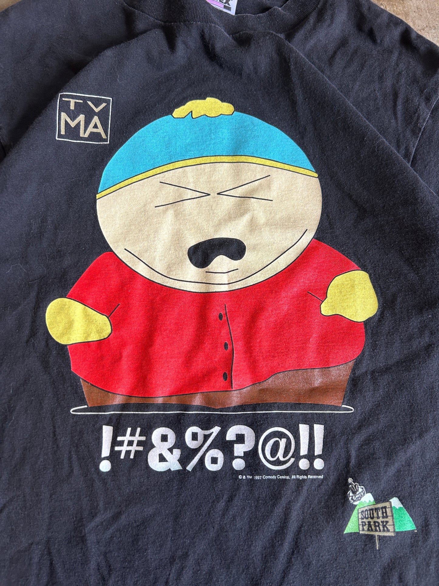 Vintage 1997 South Park Eric Cartman Cursing Tee (L)
