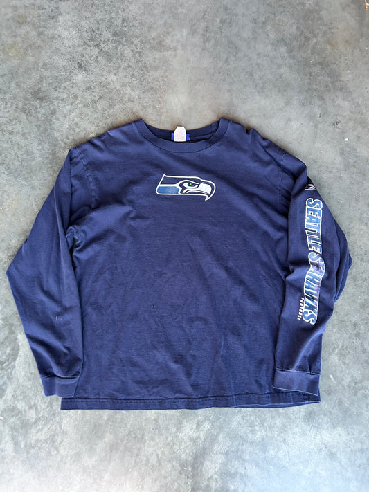 Vintage Reebok Seattle Seahawks LS Shirt (XL)