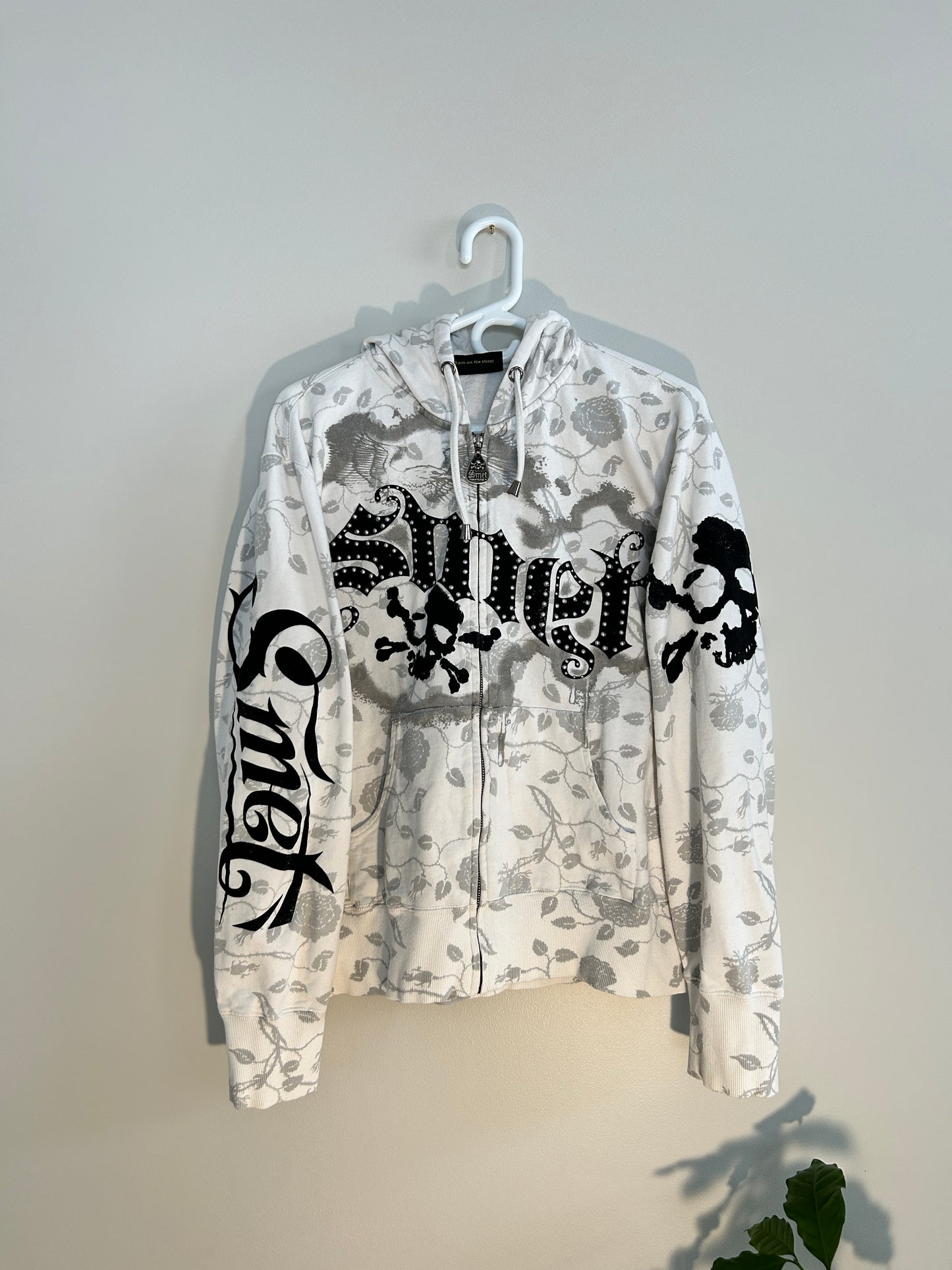 Vintage Y2K Smet Rhinestone Hoodie (L)