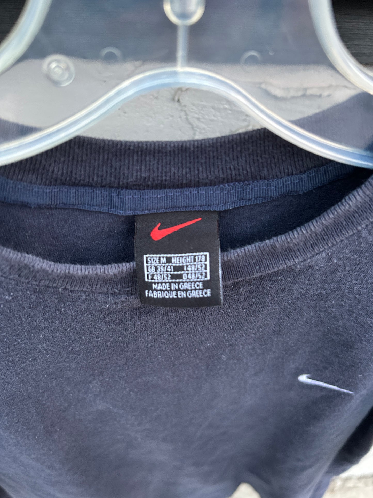 Vintage Navy Nike Side Logo Tee (M)