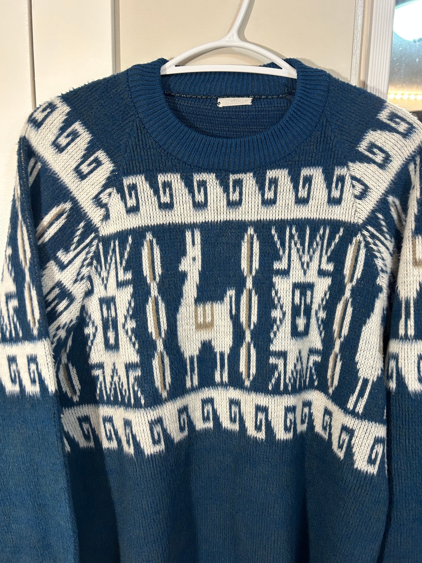 Vintage Llama Knit Sweater (L)