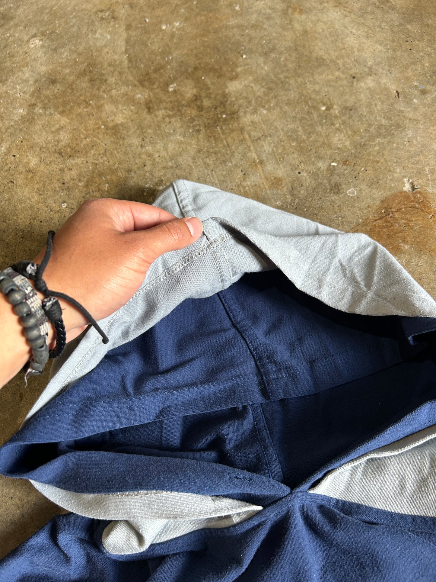 Vintage 90’s Starter Georgetown Double Hooded Warmup Jersey Tee (L)