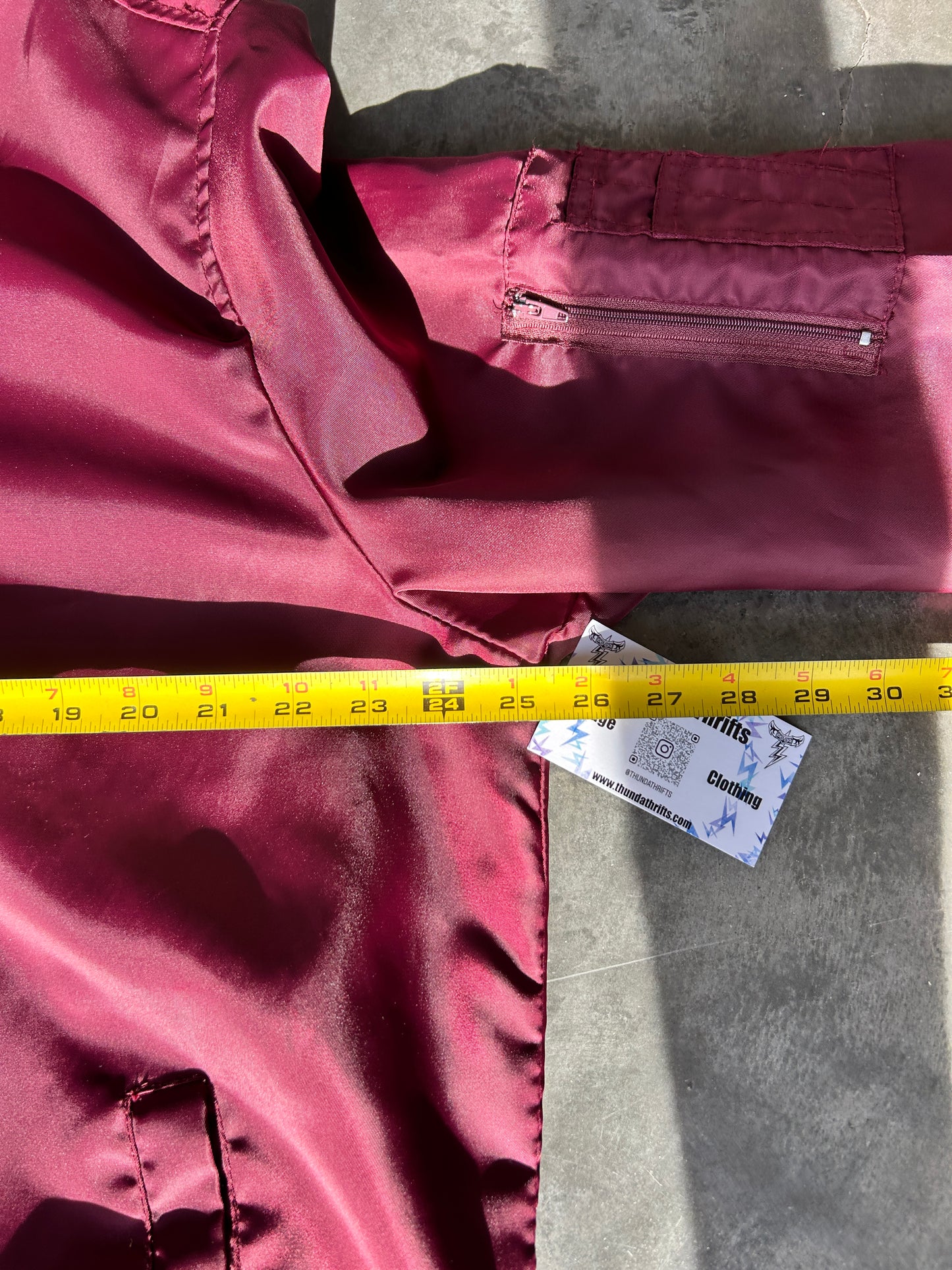 Y2K Phat Farm Burgundy Bomber Jacket (L)