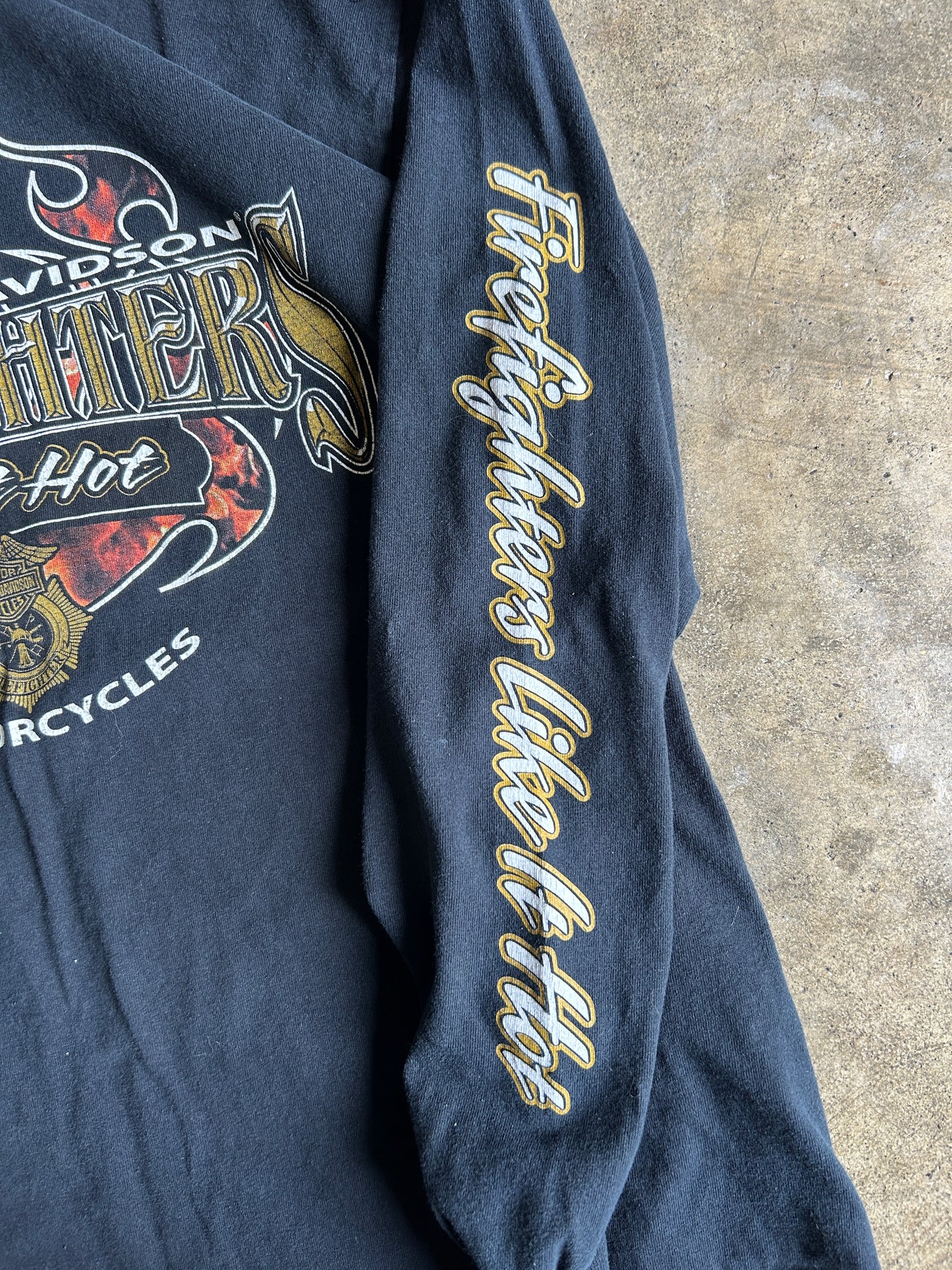 Vintage Harley Davidson Firefighters LS (L)