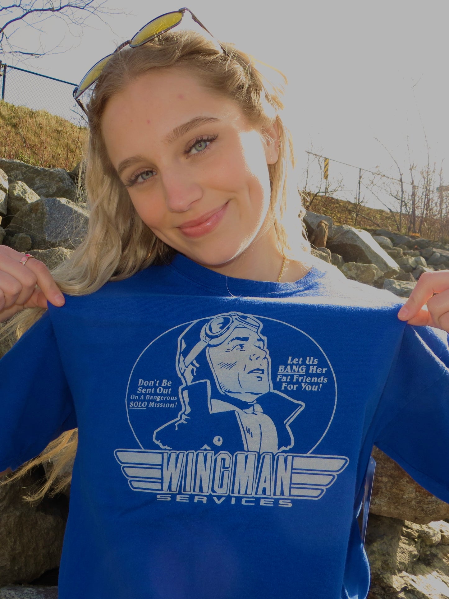 Vintage Wingman Humour Tee (M)
