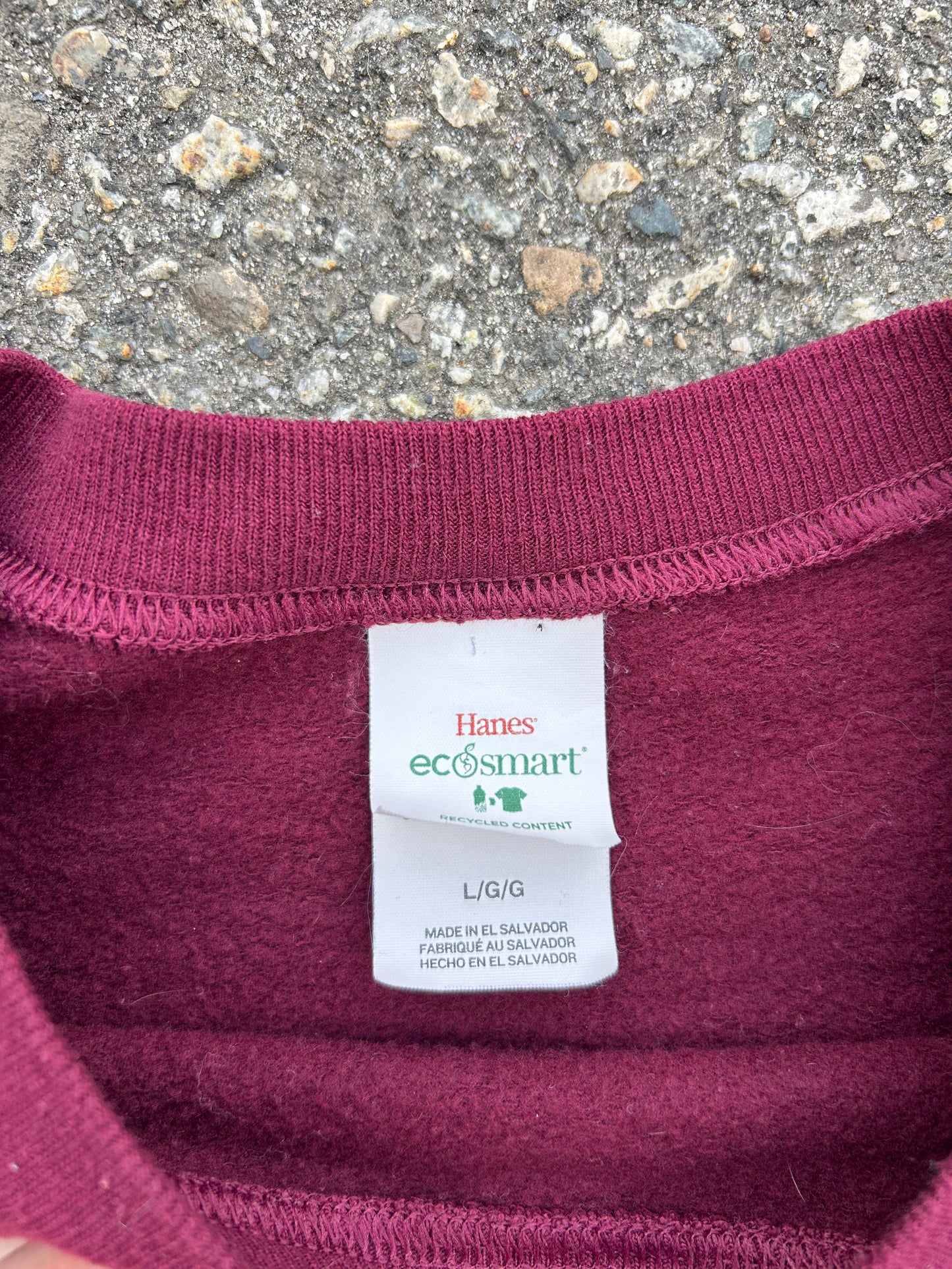 Hanes Blank Burgundy Crew (L)