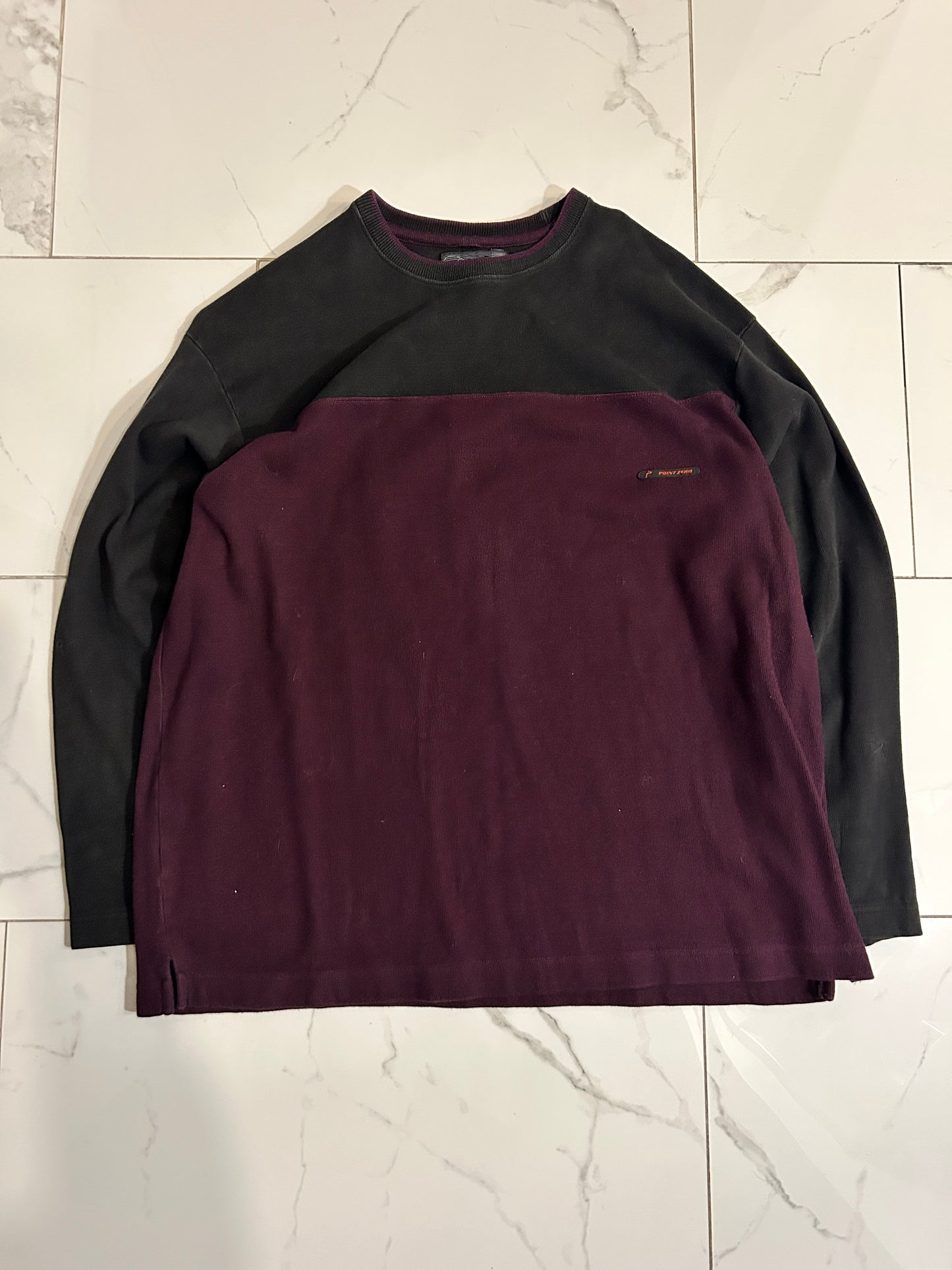 Point Zero Burgundy Knit Thermal LS (XL)