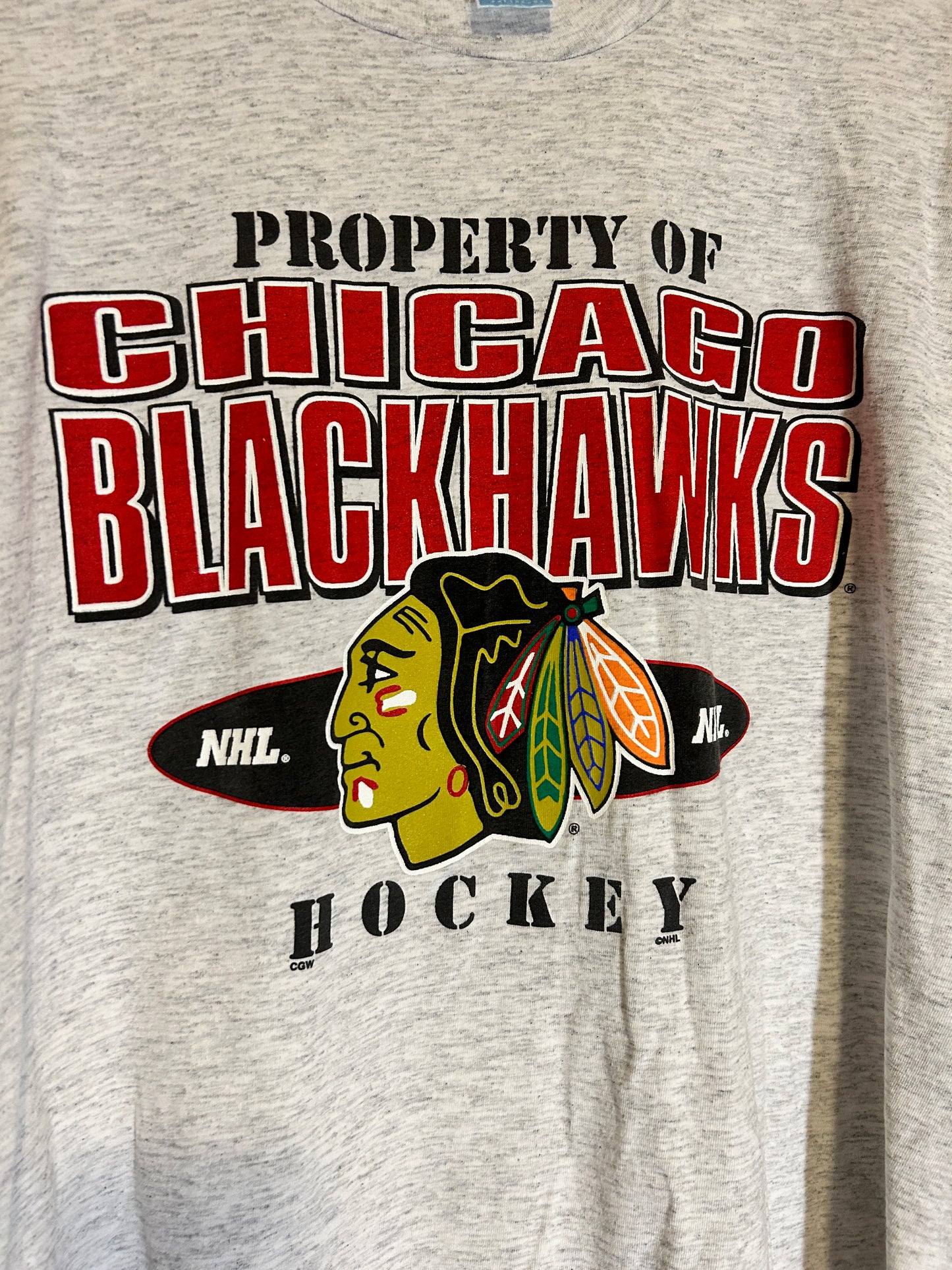 Vintage Chicago Blackhawks Single Stitch Tee (XL)
