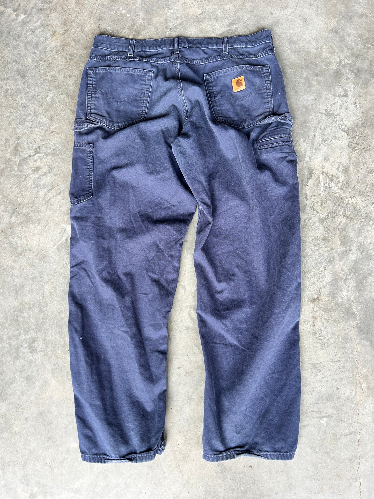 Vintage Carhartt Navy Loose Fit Pants (38x32)