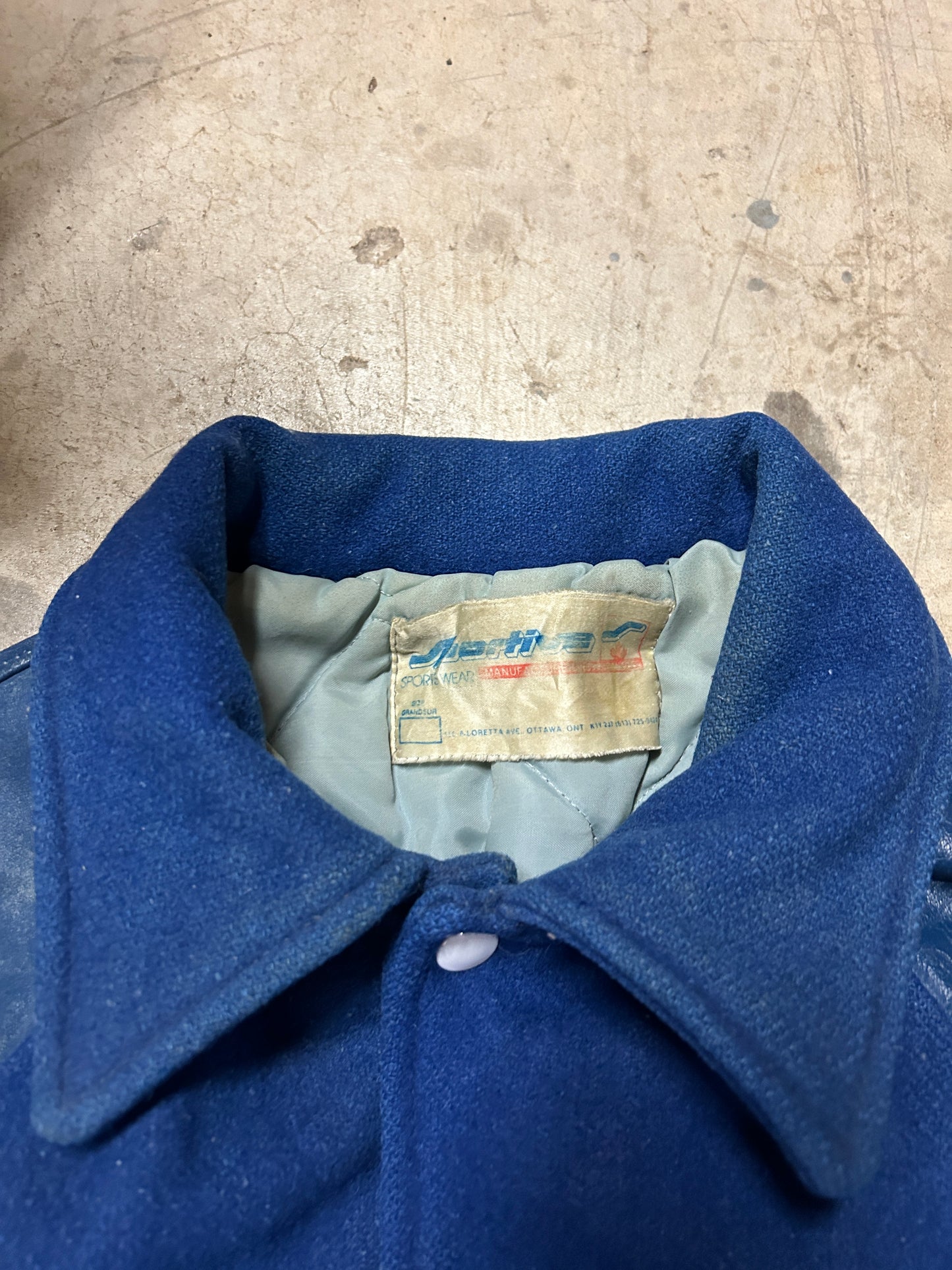 Vintage 80’s Wildcats Blue Varsity Jacket (M)