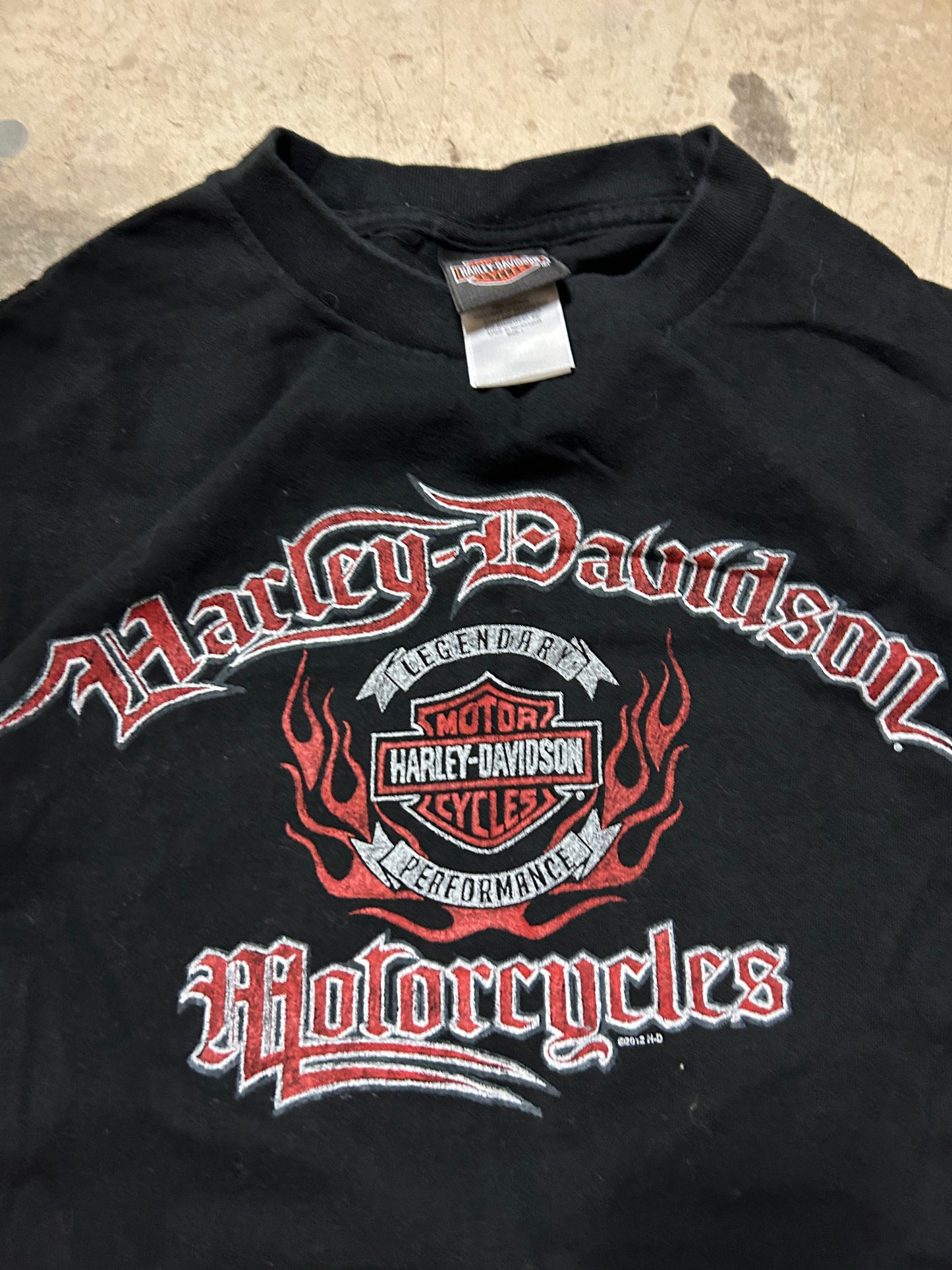 Red Flames Harley Davidson Tee (L)