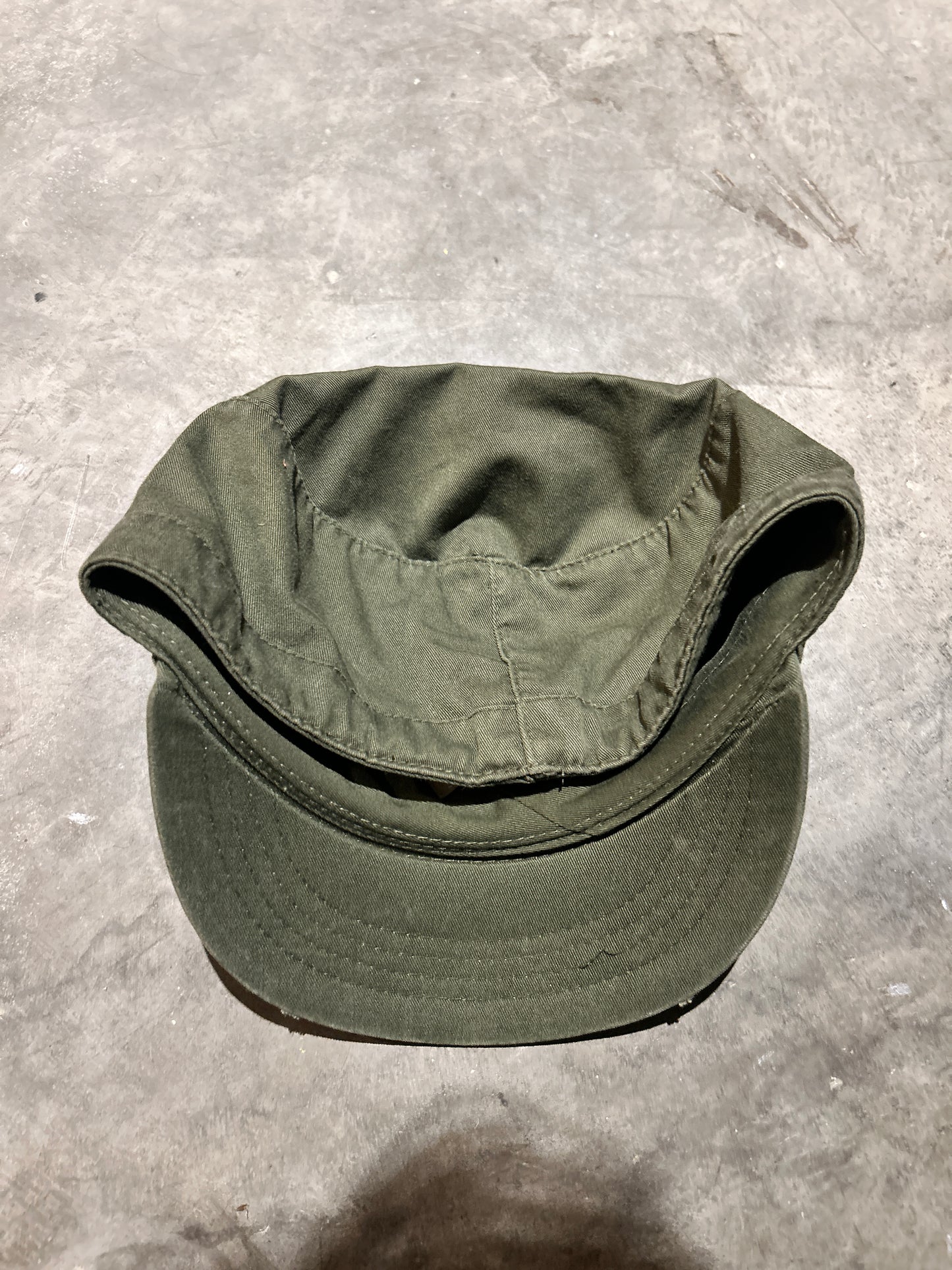 Y2K Olive Green Army Cadet Cap (XL)