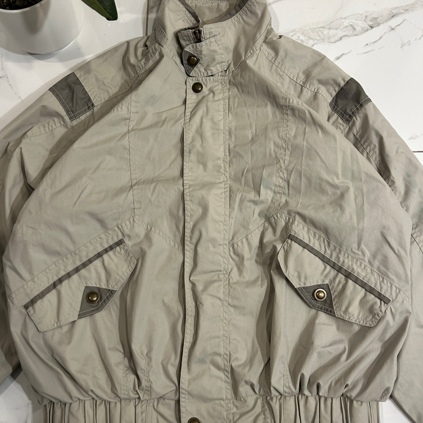 Beige R&R Sport Bomber Jacket (M)
