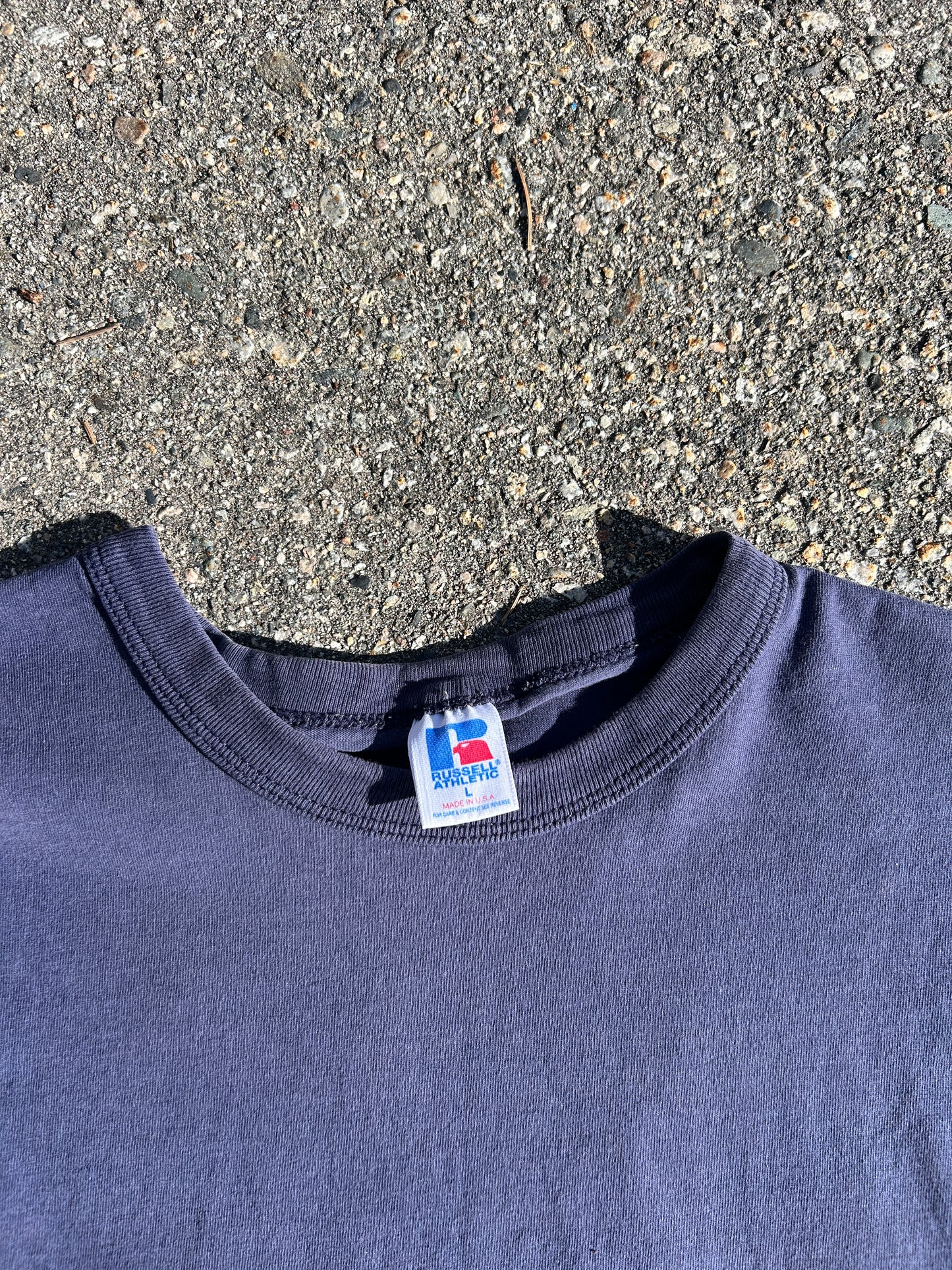 Faded Navy Russell Blank Tee (L)
