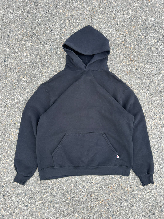 Vintage Russell Made in USA Black Blank Hoodie (XL)