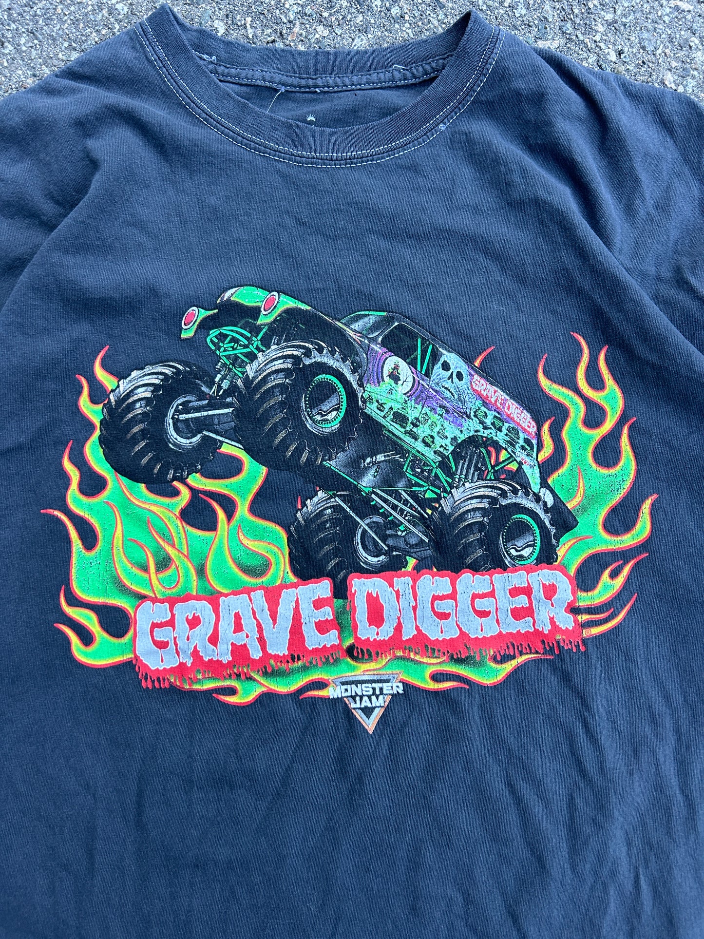 New School Grave Digger Contrast Stitch Tee (XL)