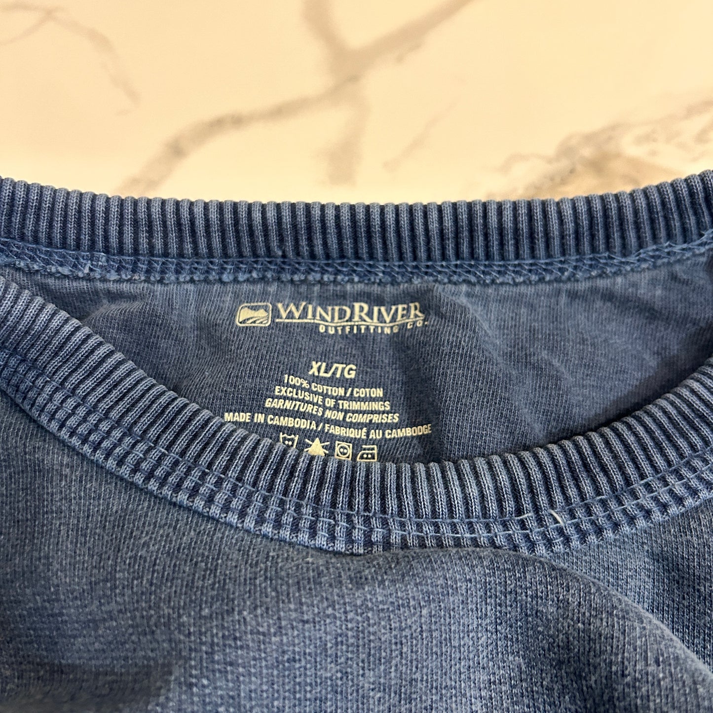 Faded Blue Wind River Crewneck (XL)