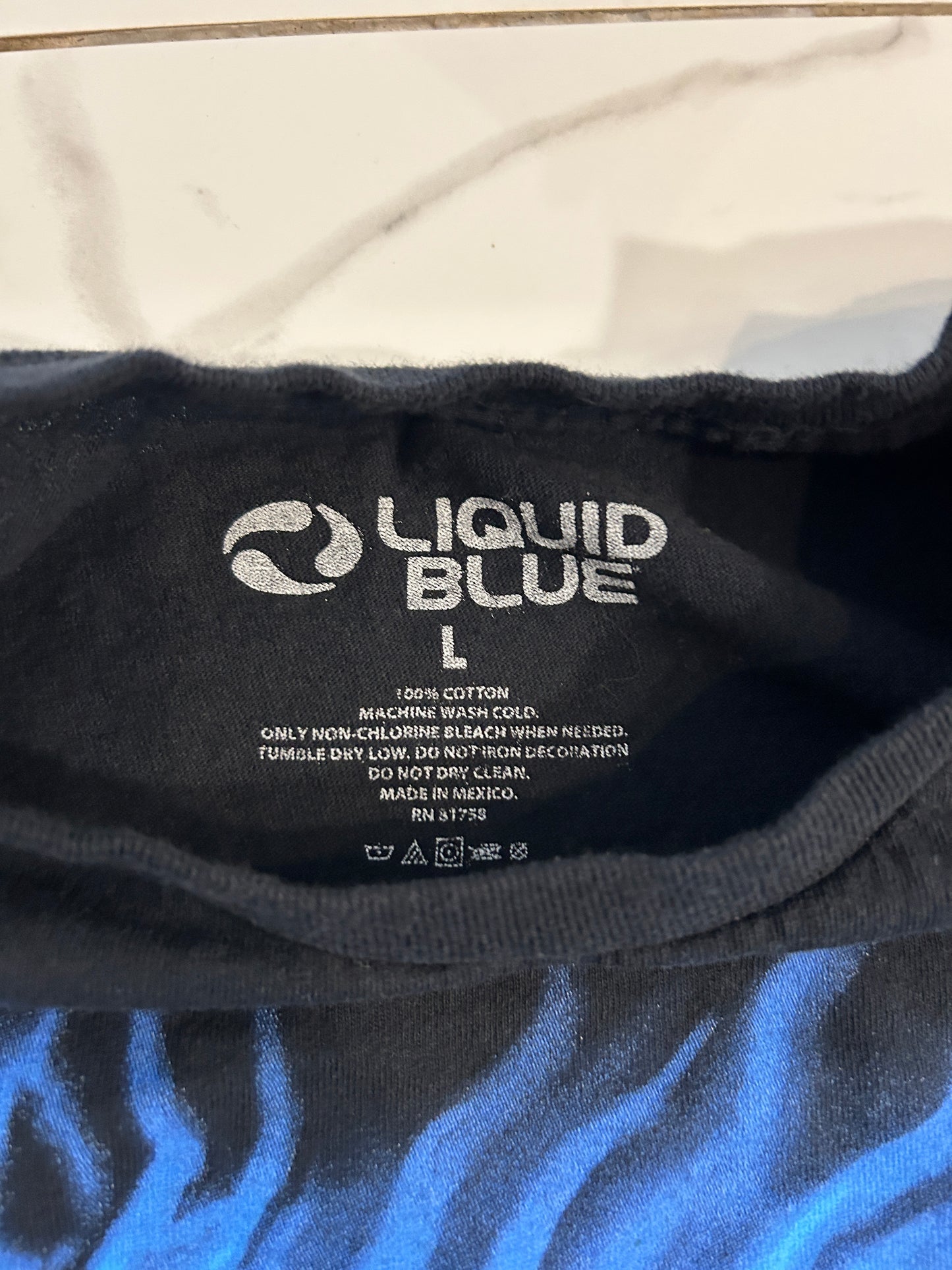 2013 Liquid Blue Flaming Skull Tee (L)
