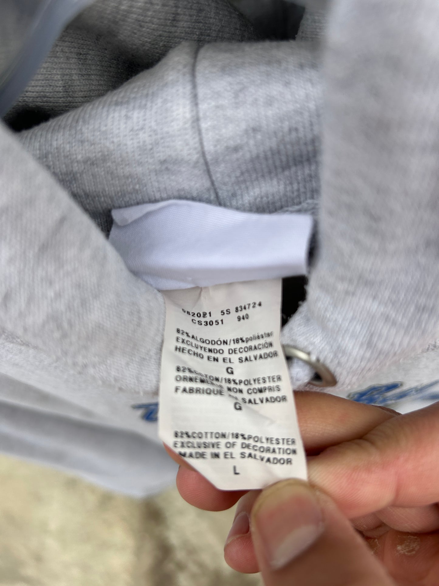 Heavy Grey Tampa Bay Lighting Champion Hoodie (L)