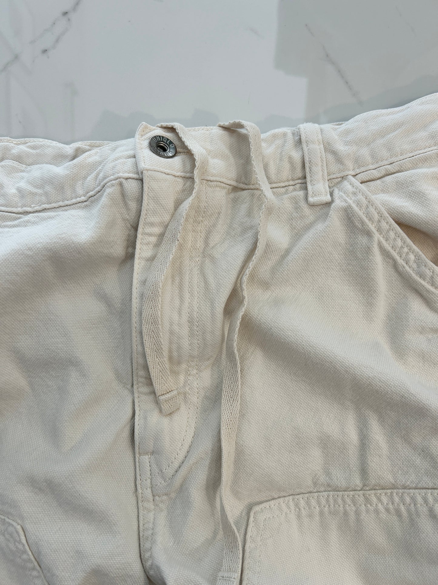 Uniqlo White Double Knee Carpenter Pants (36x30)