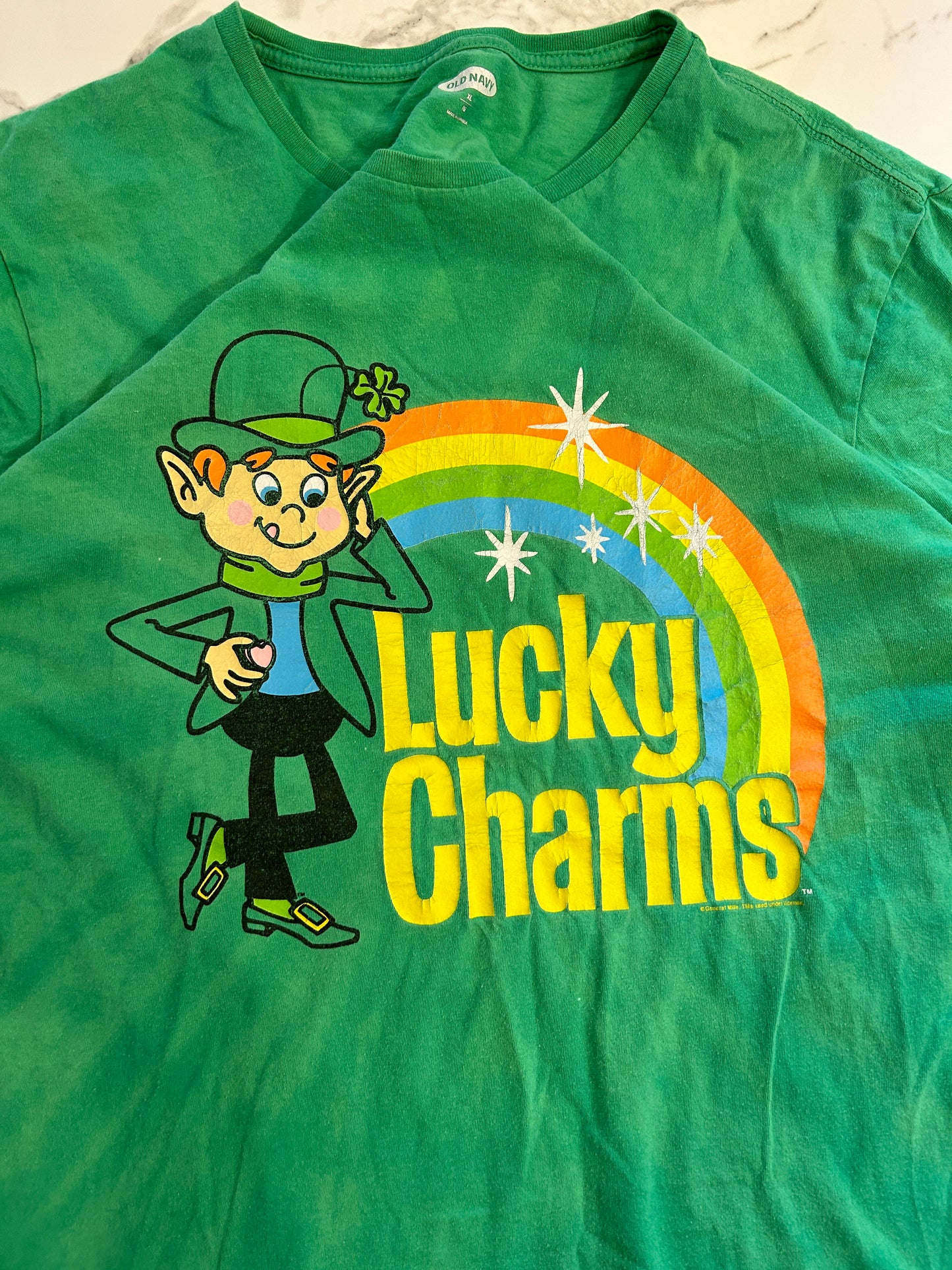 Green Lucky Charms Graphic Tee (XL)