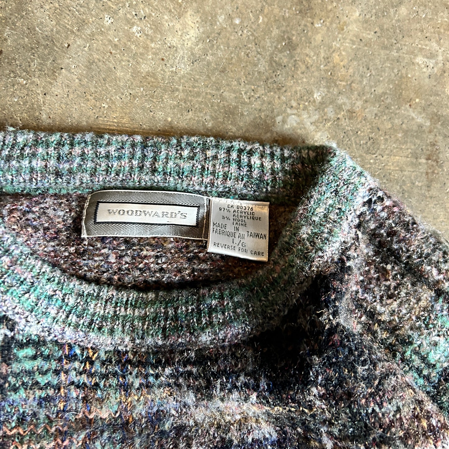 Vintage Woodwards Pastel Knit Sweater (L)