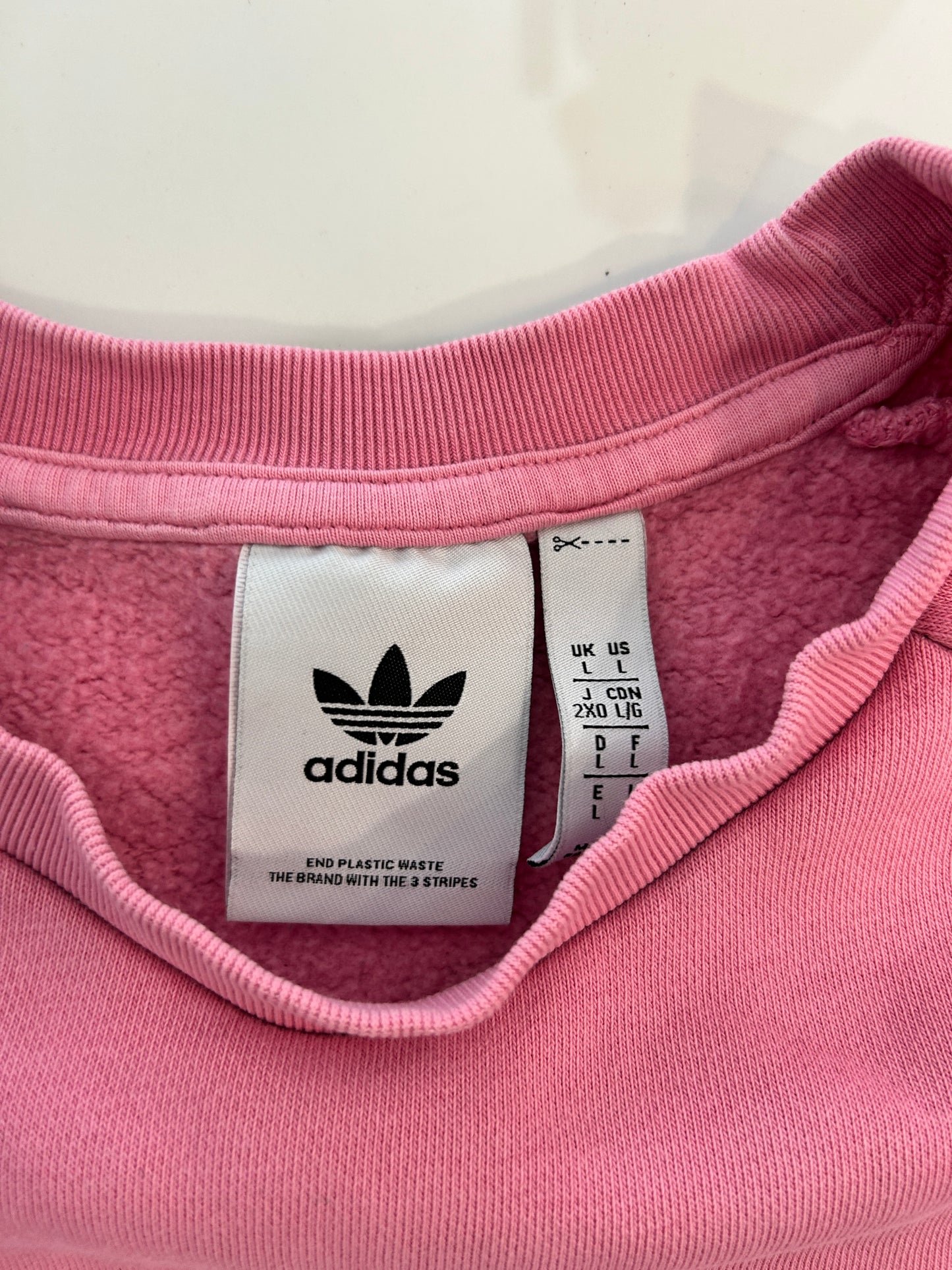 Pink Modern Adidas Crewneck (L)
