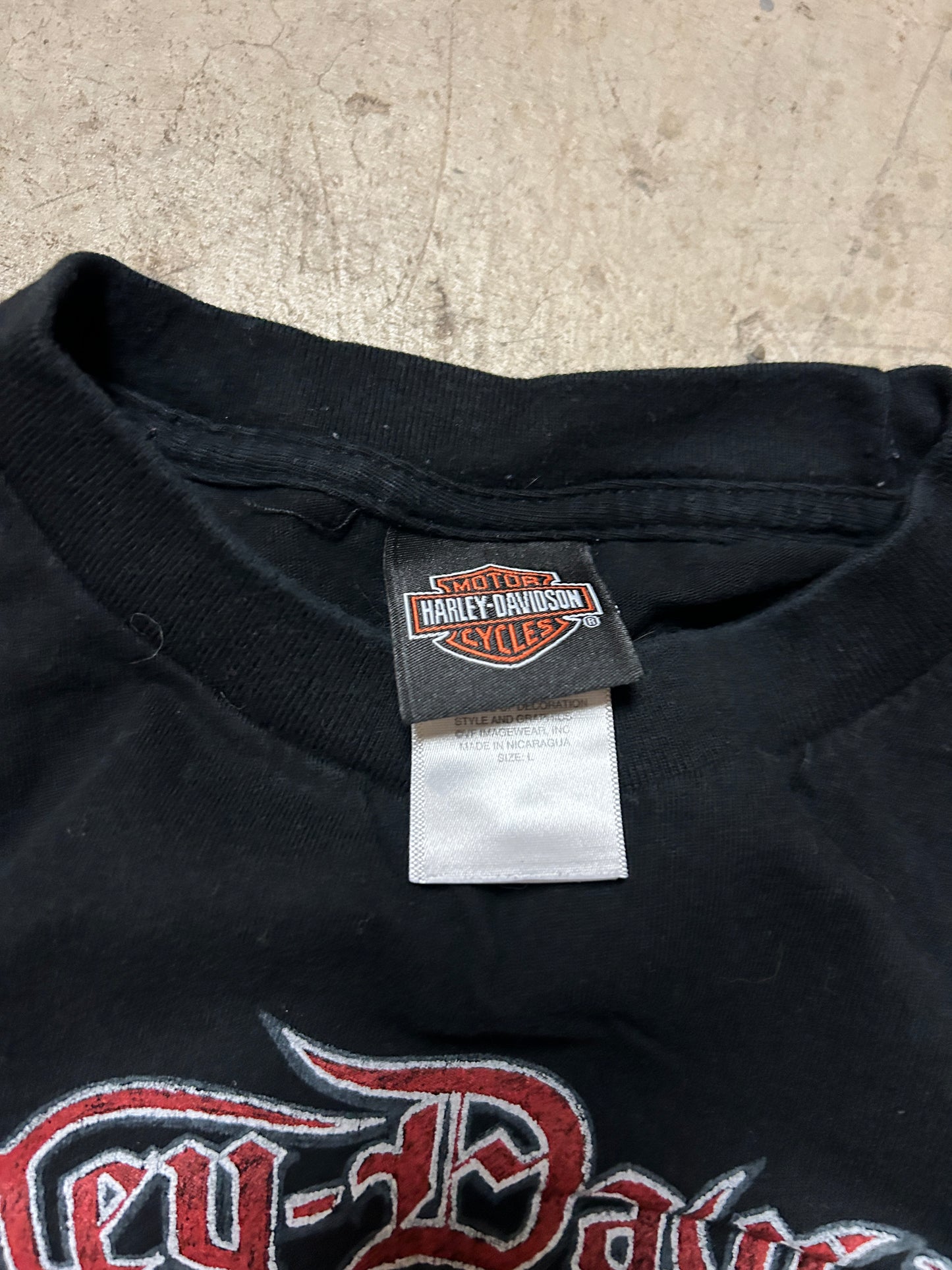 Red Flames Harley Davidson Tee (L)