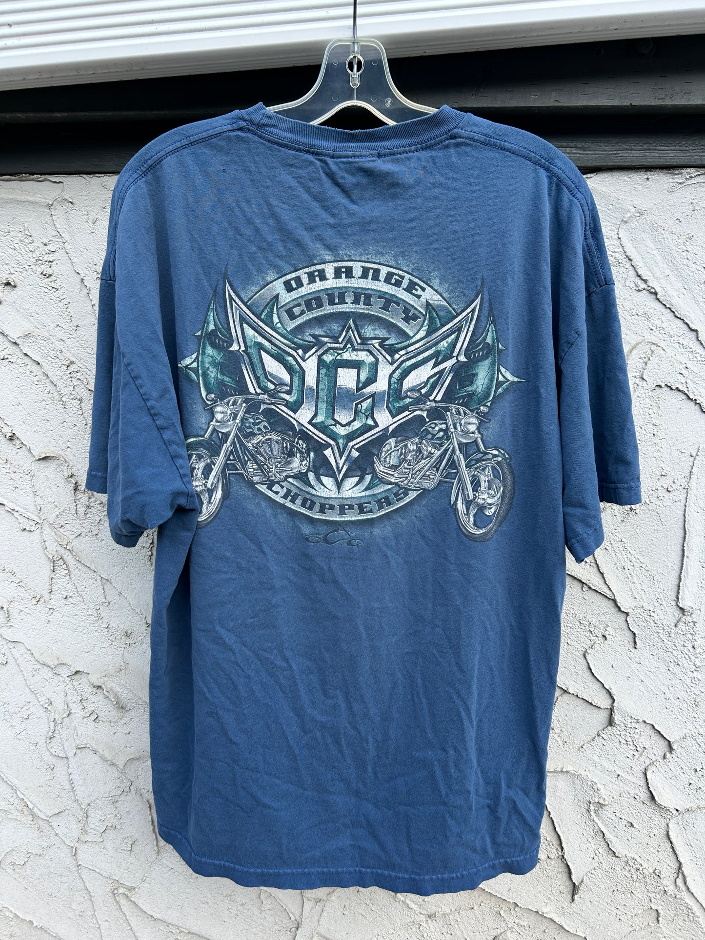 Vintage Faded Blue Orange County Choppers Tee (2XL)