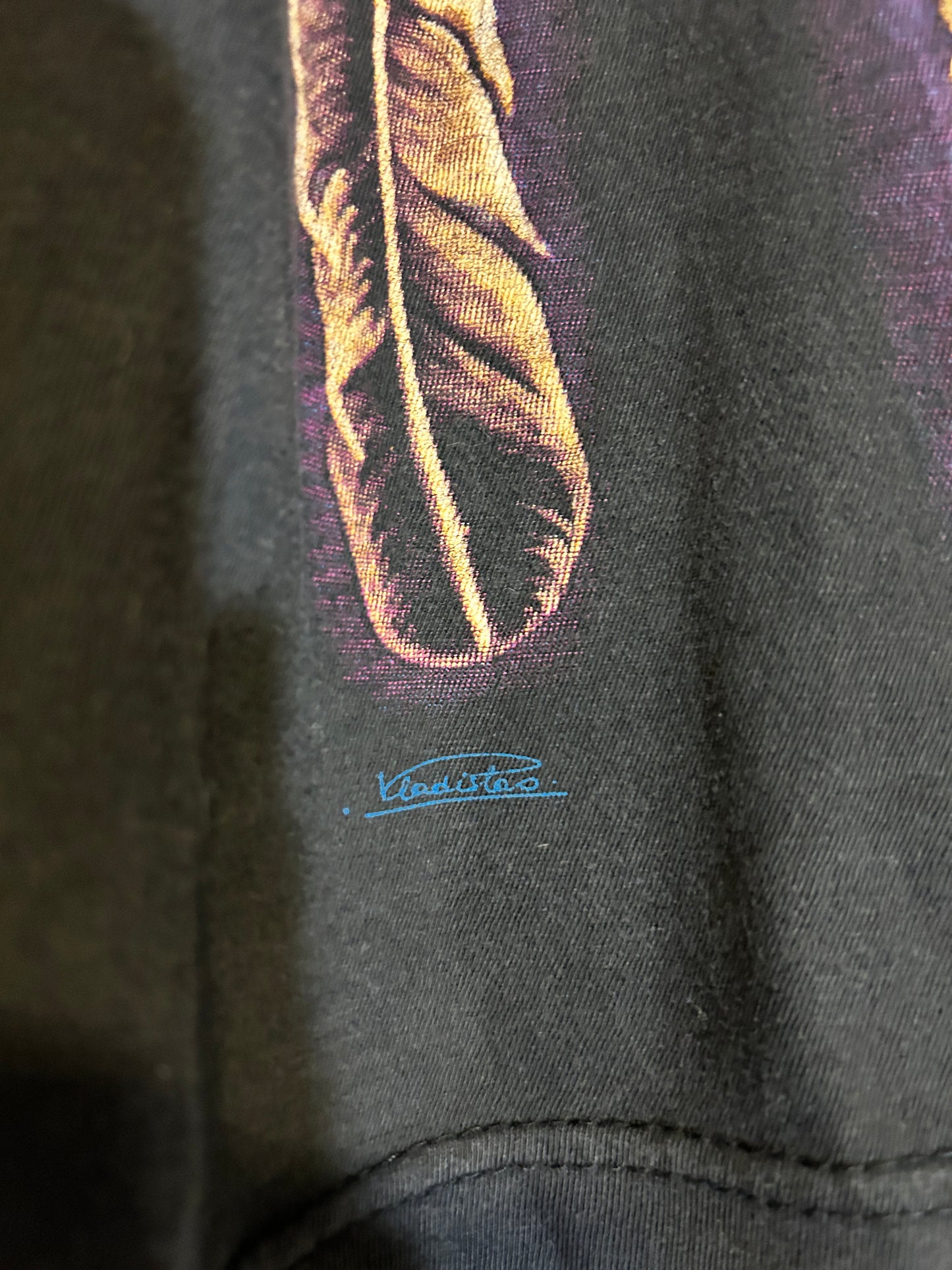 Vintage Faded Wolf Skull Tee (L)