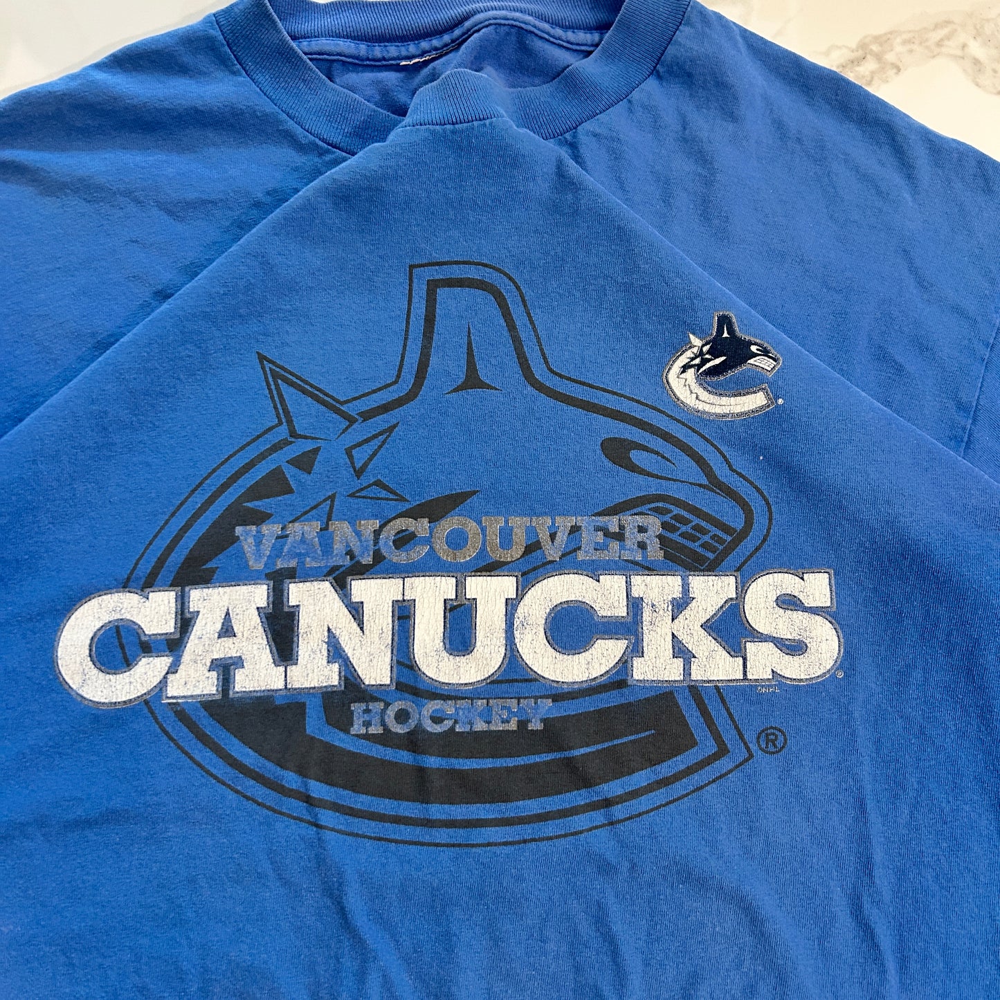 Light Blue Canucks Hockey Tee (XL)