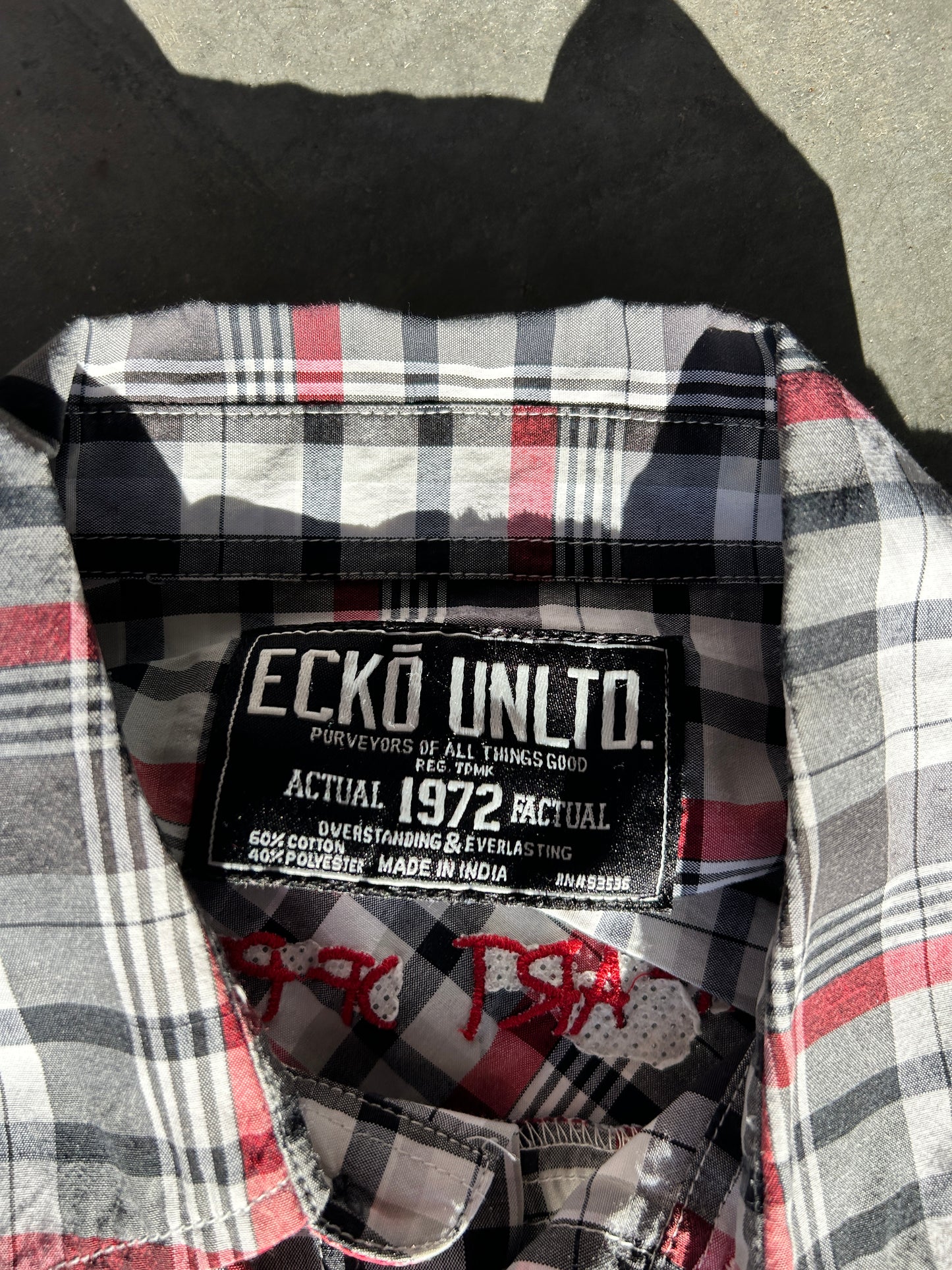 Y2K Ecko Winged Skull Button Up (M)