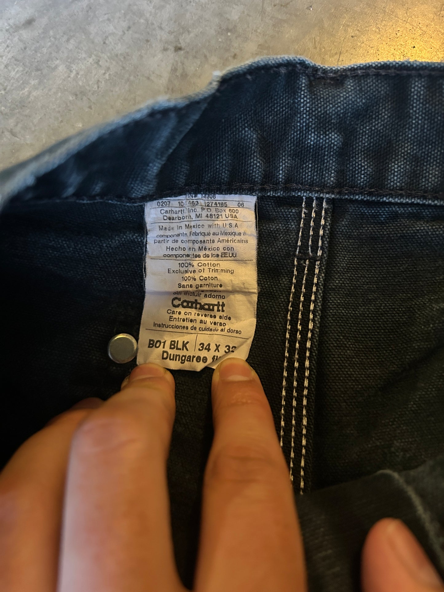 Vintage Carhartt Black Double Knee Pants (34x32)