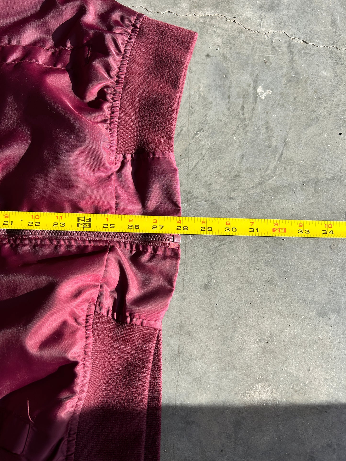 Y2K Phat Farm Burgundy Bomber Jacket (L)