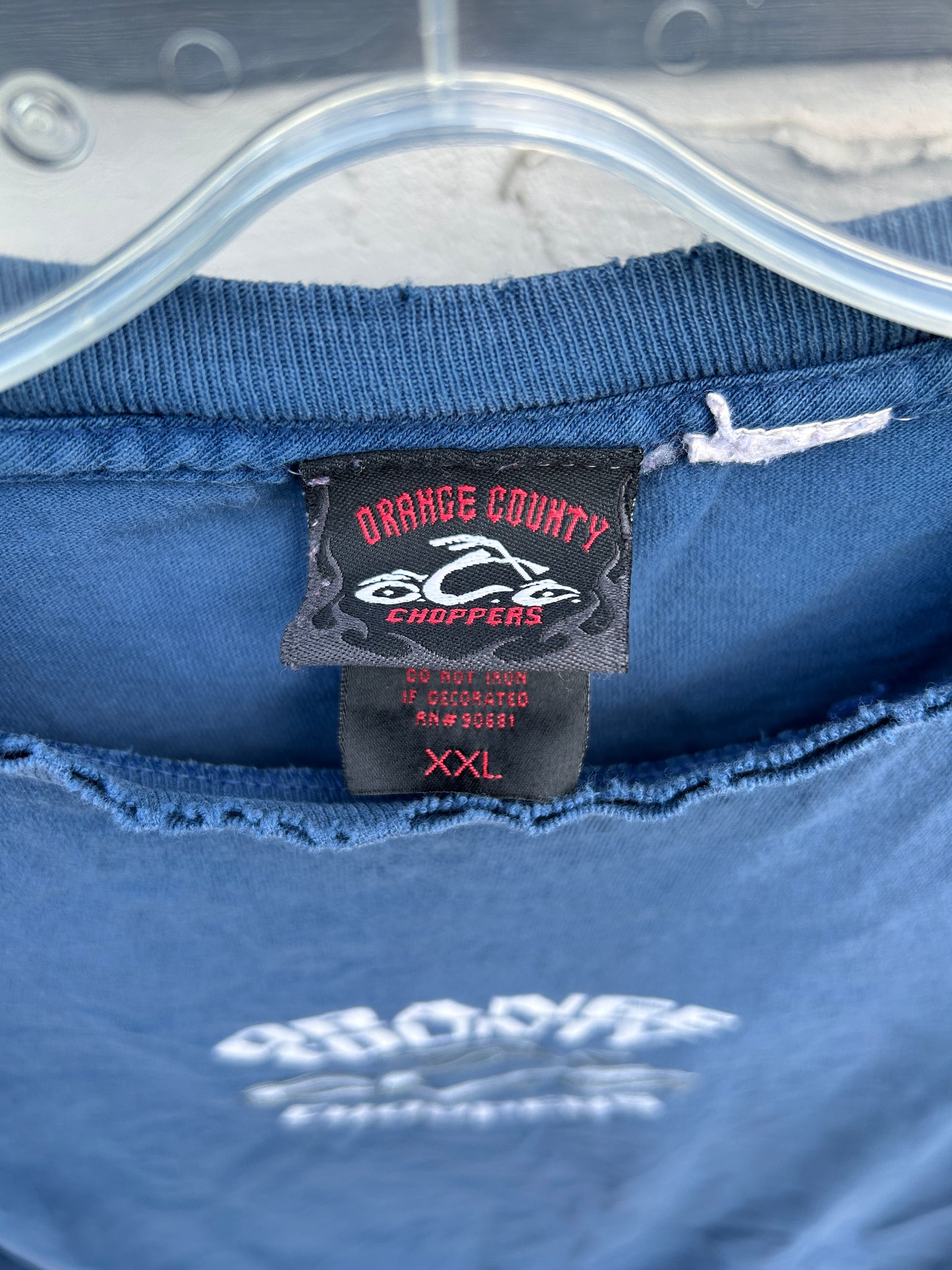 Vintage Faded Blue Orange County Choppers Tee (2XL)