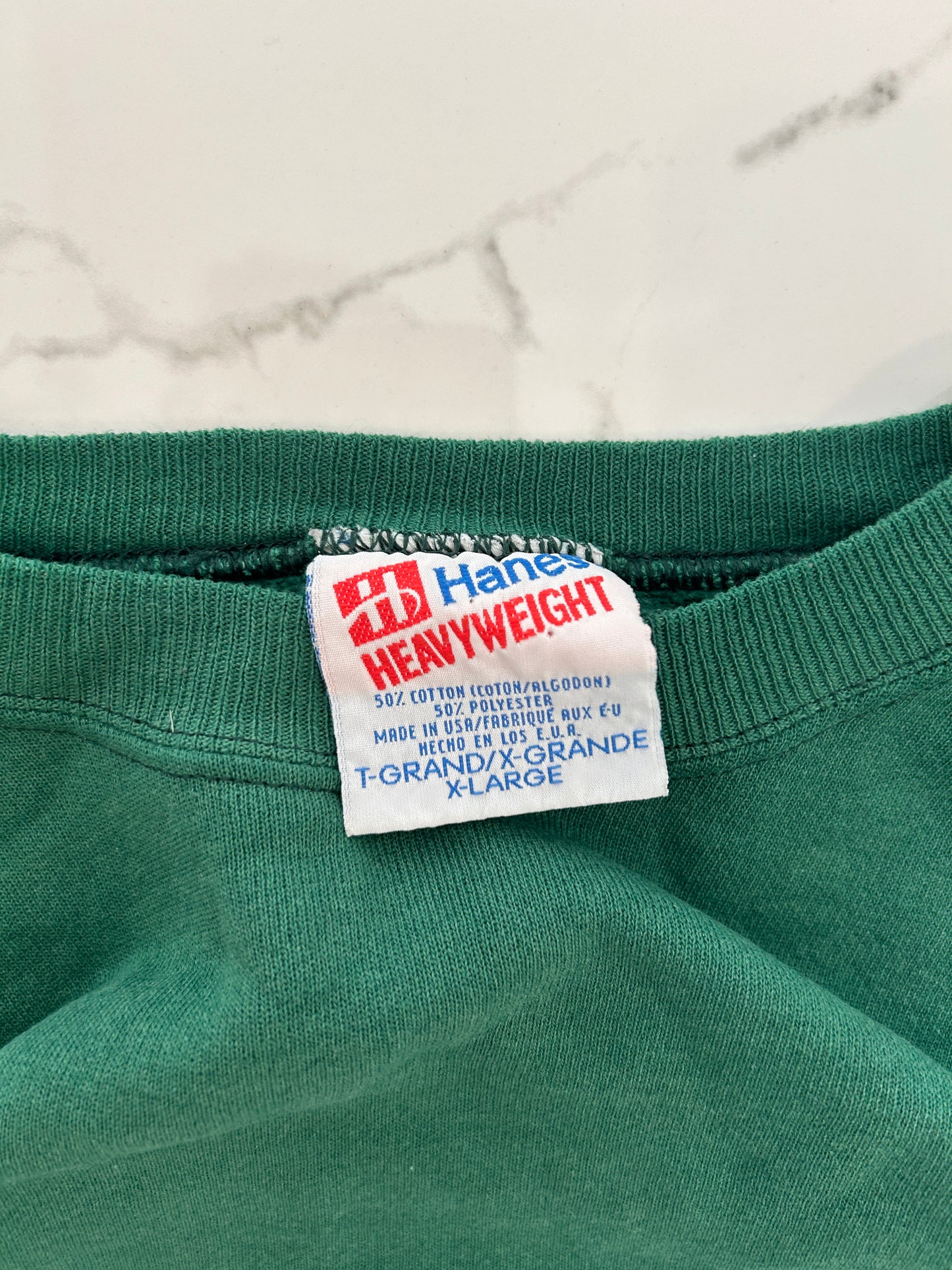 Vintage Green Hanes Heavyweight Crewneck (fits L)