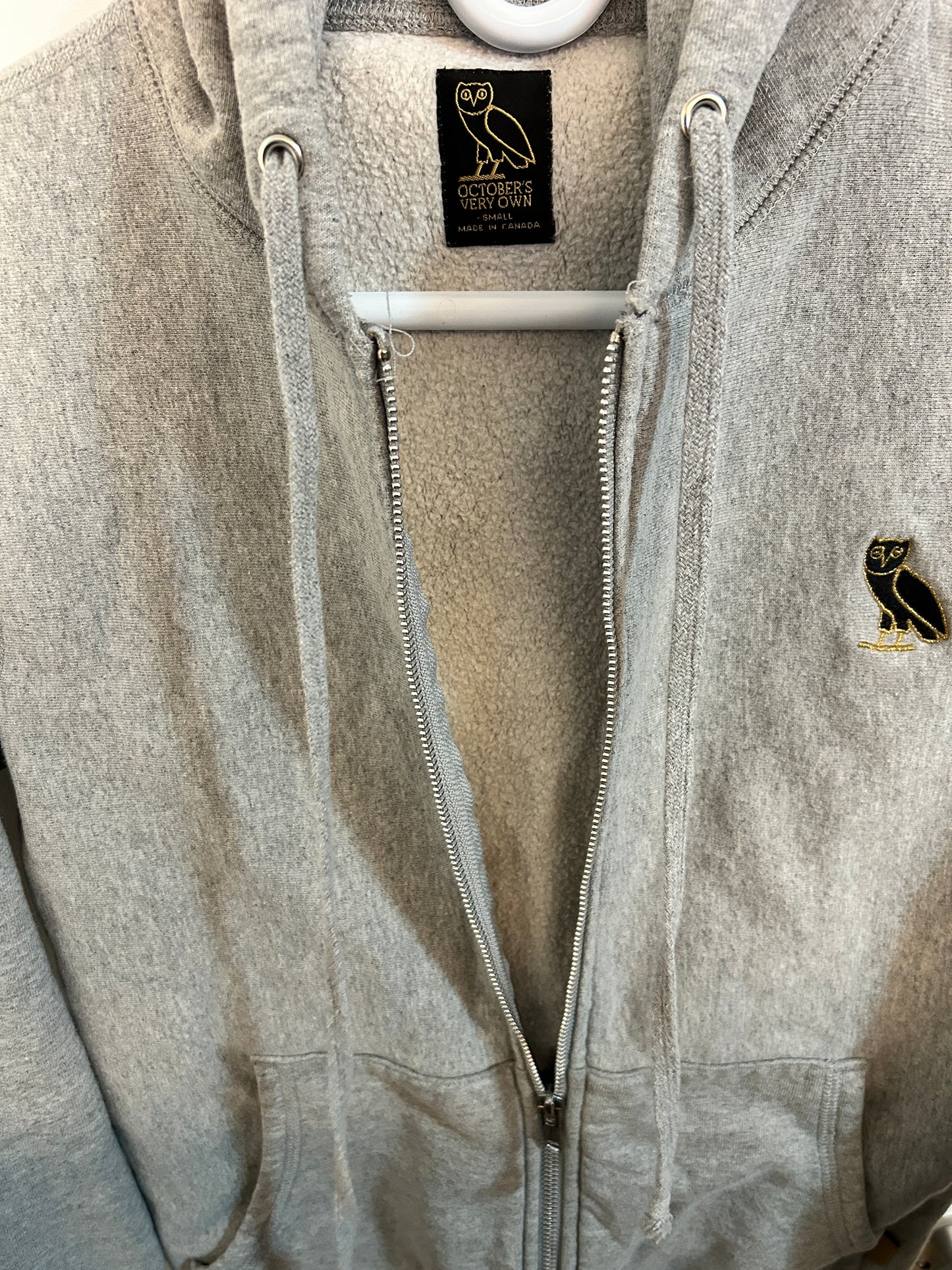 Grey OVO Zip Hoodie (S)